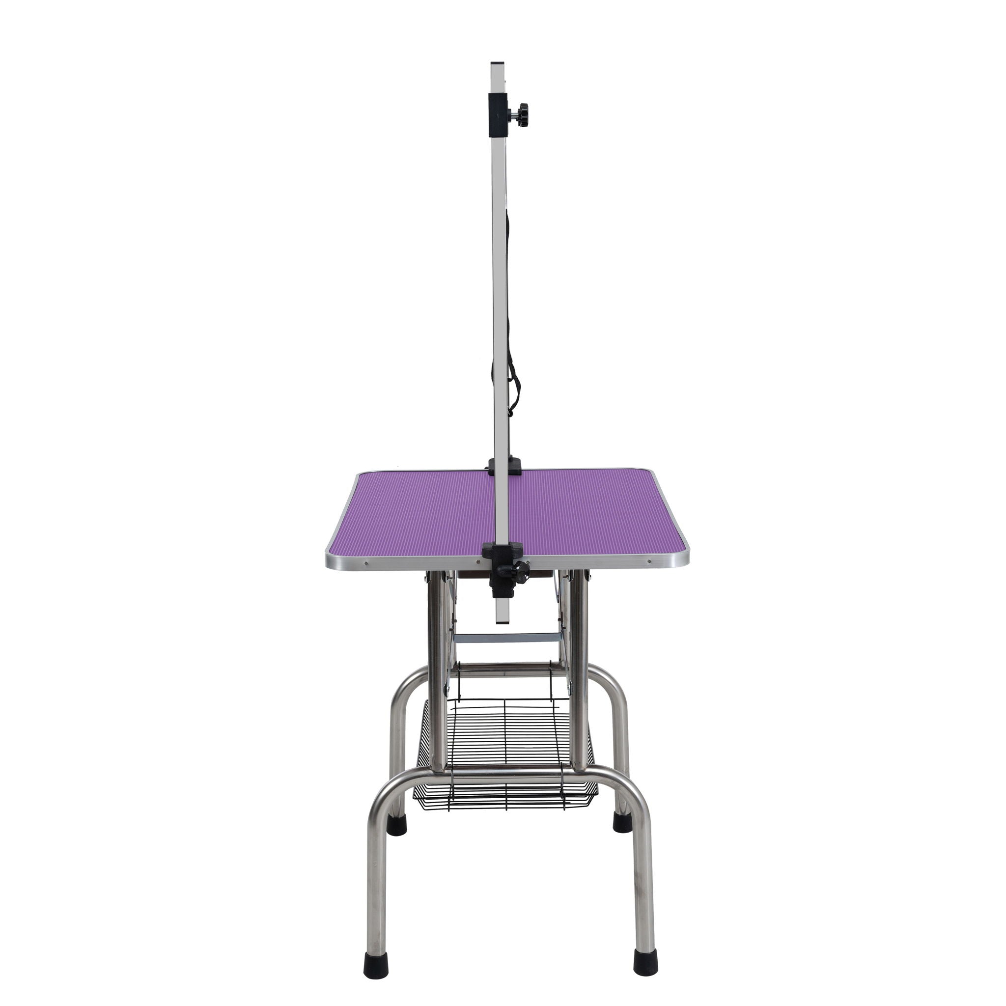 Folding Dog Pet Grooming Table Stainless Steel Frame Rubber Mat On Board With Adjustable Arm And Clamps Pet Dog Cat Grooming Table - Best Buy Furniture