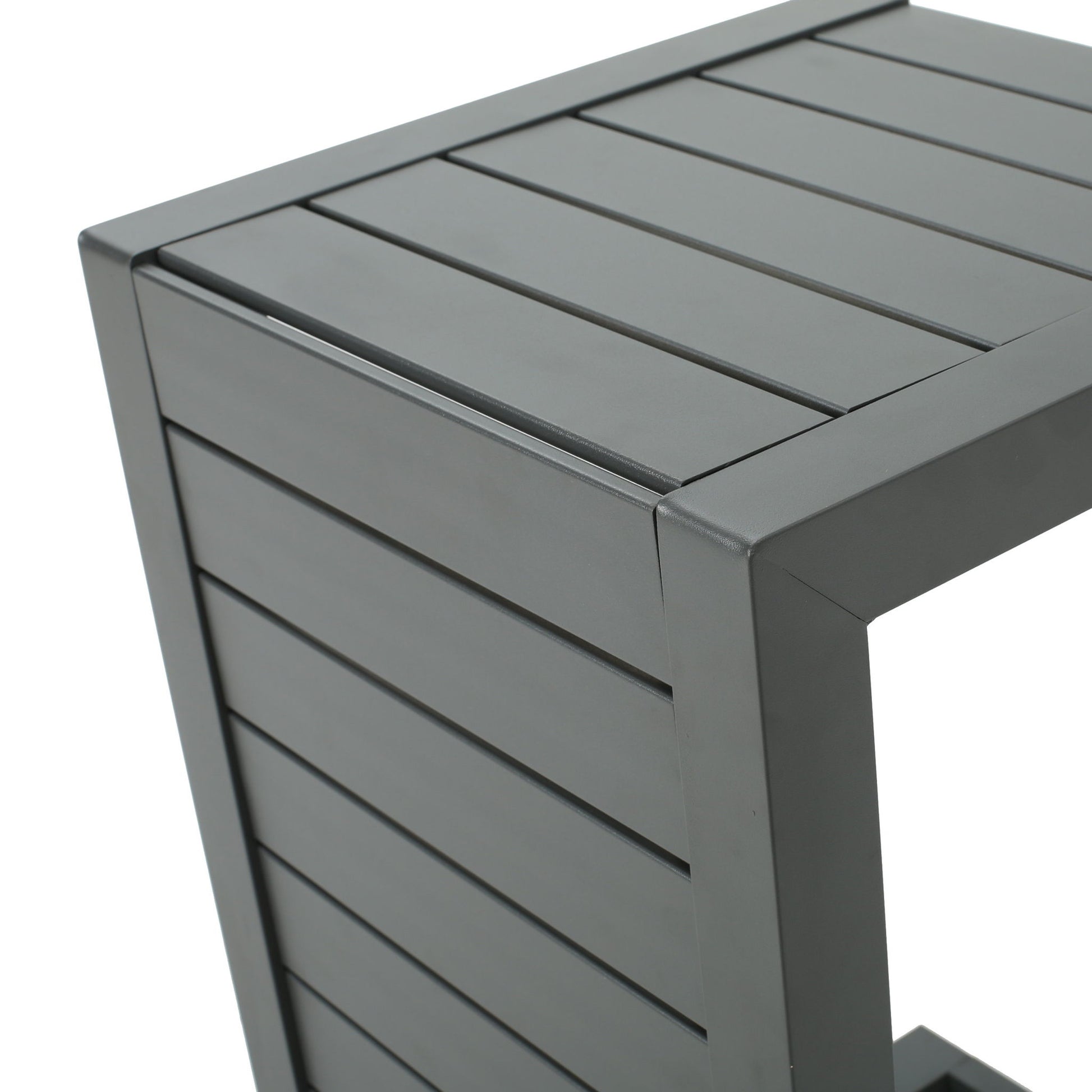 Aluminum Outdoor C - Shaped Side Table For Patio - Best Buy Furniture