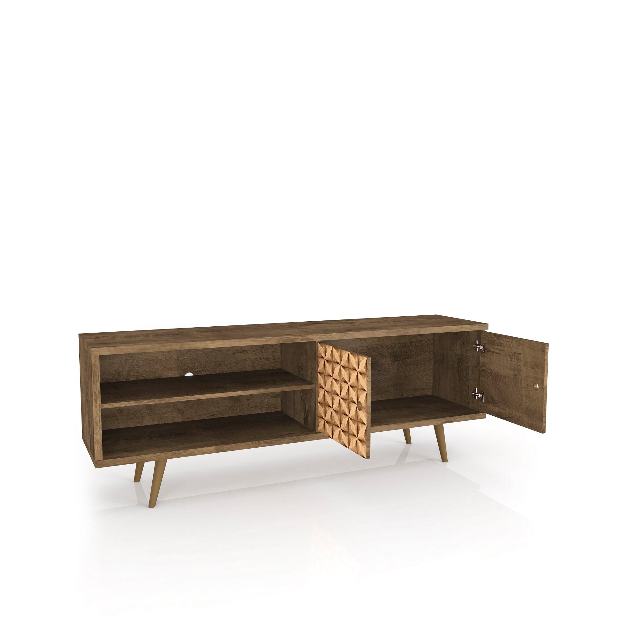 Liberty - 63" TV Stand With For 46" - 60" TVs - Brown / Neutral