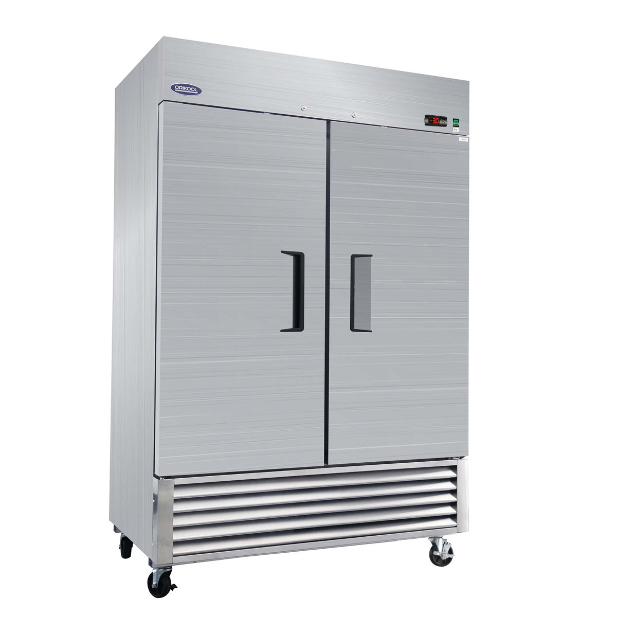 54" Commercial Freezer 49 Cu.Ft With 2 Solid Door Reach-In Freezers Stainless Steel Etl Approved Upright Freeze Storage - Silver - Best Buy Furniture