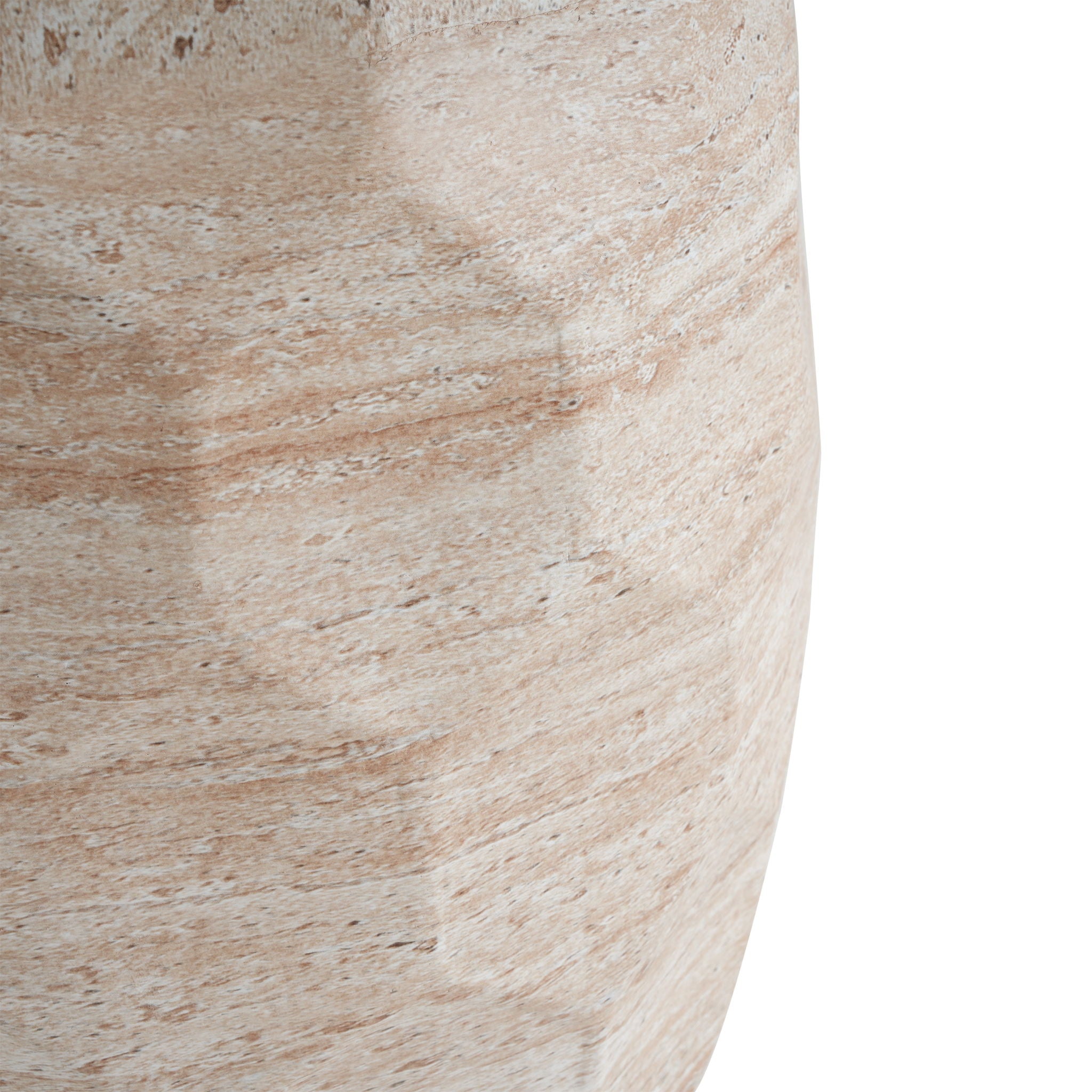 Travertine Lightweight Concrete Side Table For Indoor / Outdoor Use - Beige - Best Buy Furniture