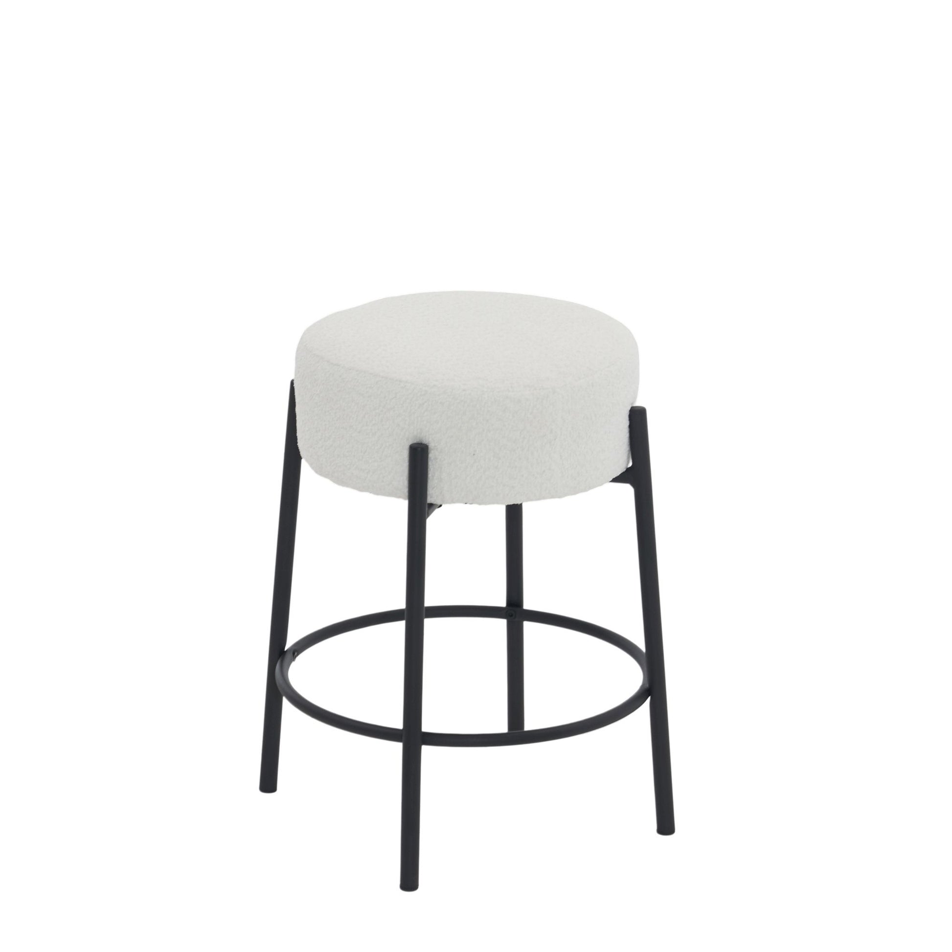 Round Bar Stools (Set of 2), Contemporary Upholstered Dining Stools For Kitchens, Coffee Shops And Bar Stores - Best Buy Furniture