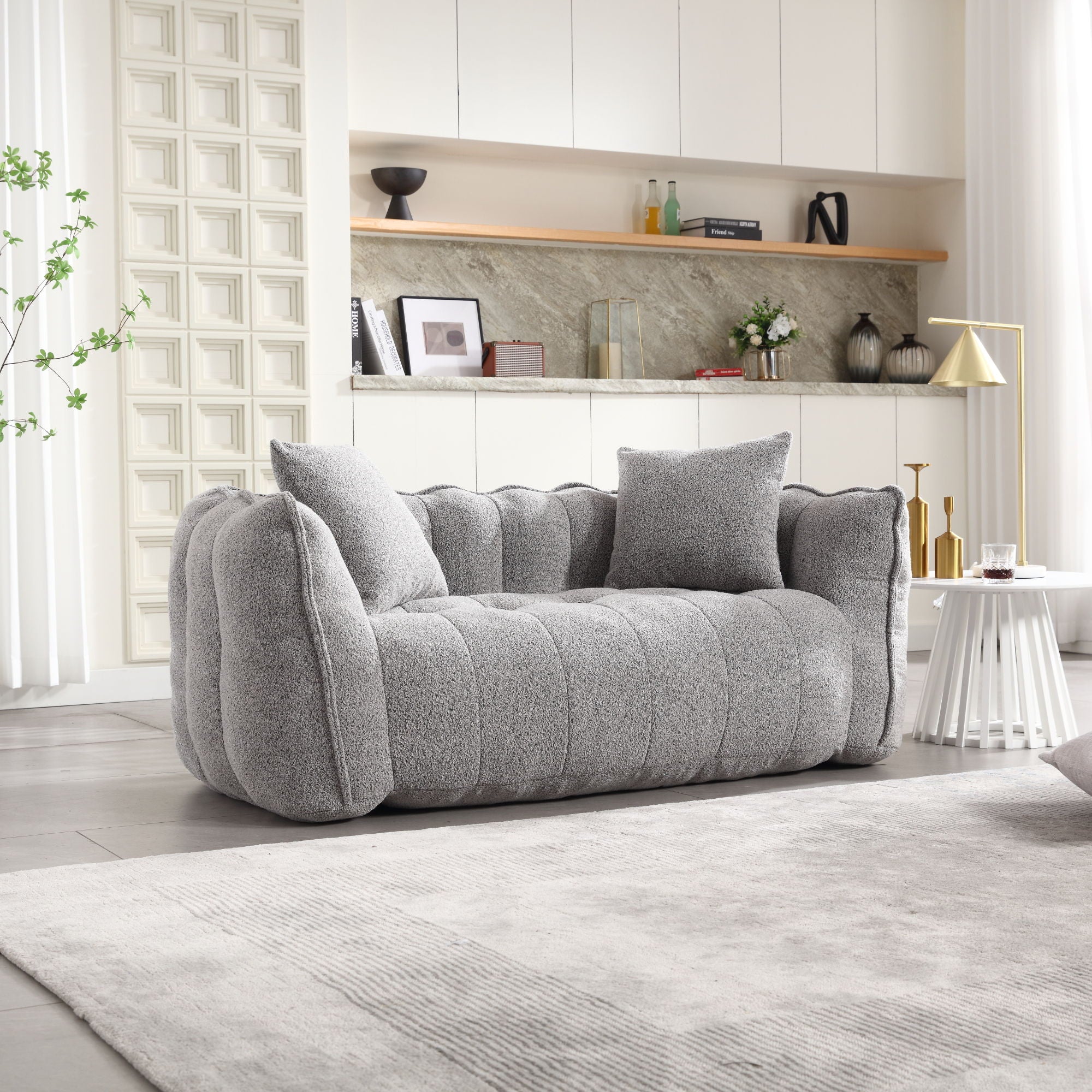 Cozy Beanbag Chair With High Resilience Foam Core For 2 - Best Buy Furniture