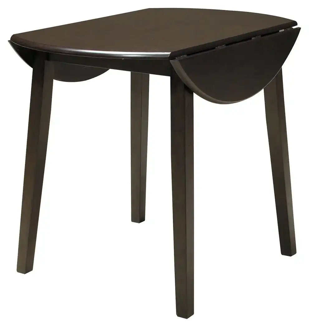 Hammis - Round DRM Drop Leaf Table - Dark Brown - Best Buy Furniture
