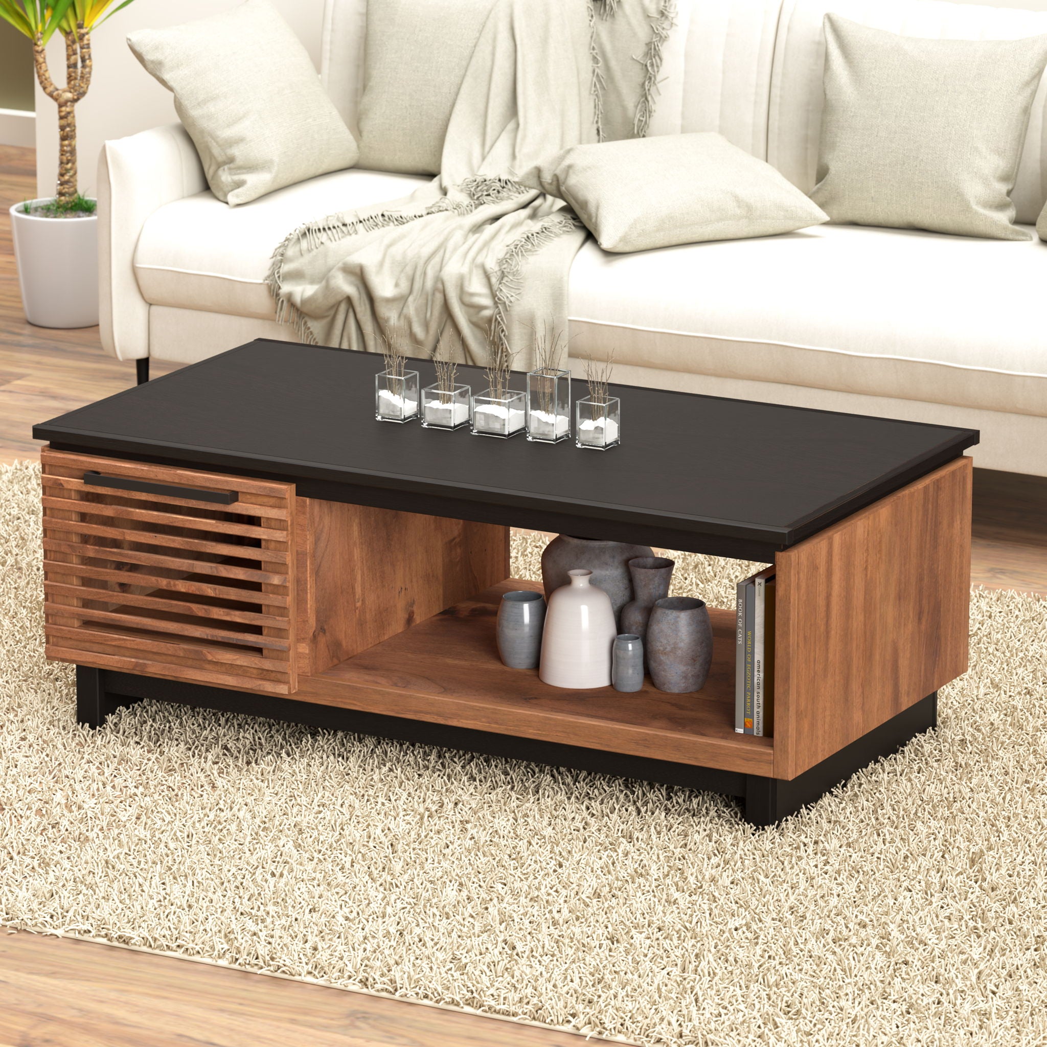 Graceland - Coffee Table - Black, Bourbon - Best Buy Furniture