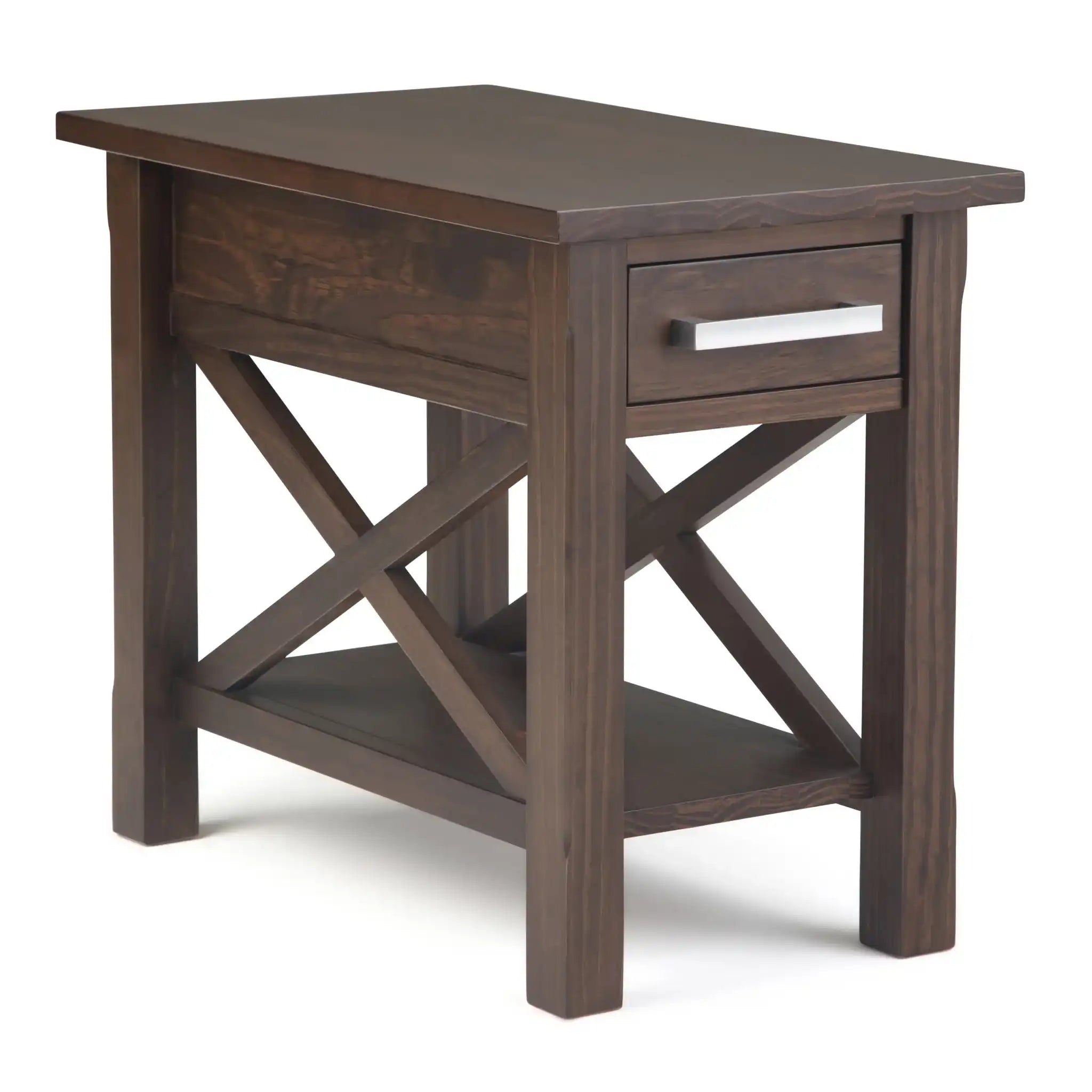 Kitchener - Narrow Side Table - Warm Walnut Brown - Best Buy Furniture