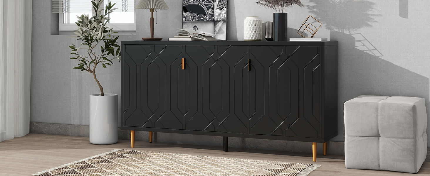 Modern TV Stand With 3 Doors And Adjustable Shelves - Best Buy Furniture