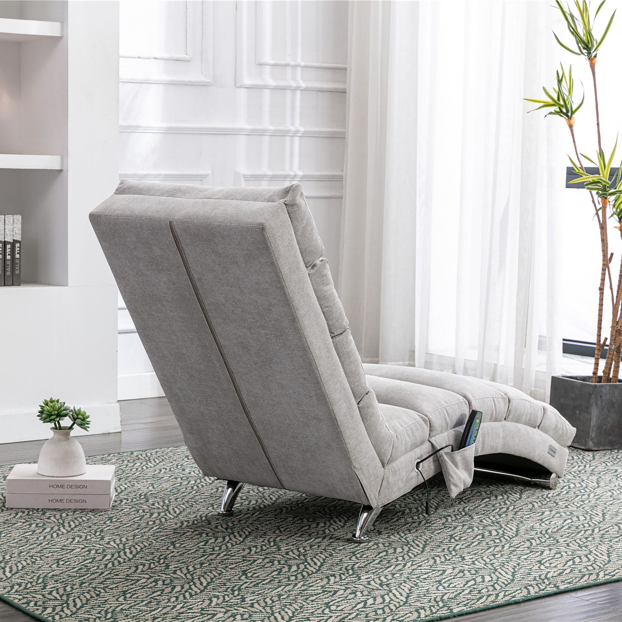 Massage Chaise Lounge Indoor With Remote Control, Ergonomic Electric Massage Lounger - Best Buy Furniture