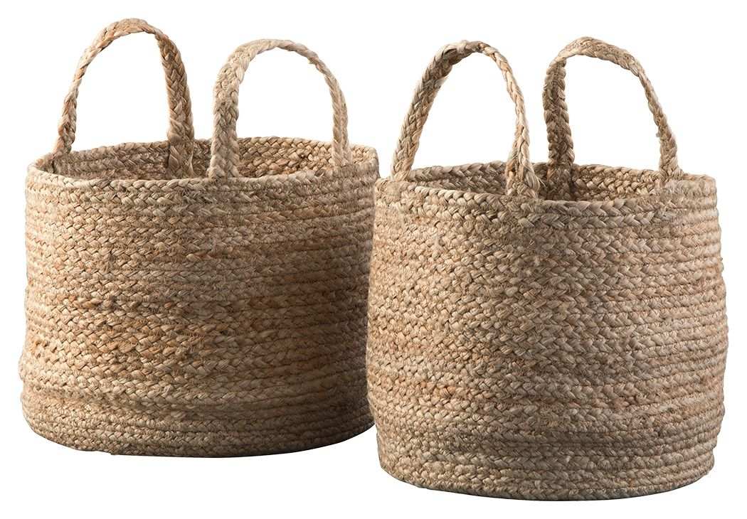 Brayton - Basket Set (Set of 2) - Natural - Best Buy Furniture
