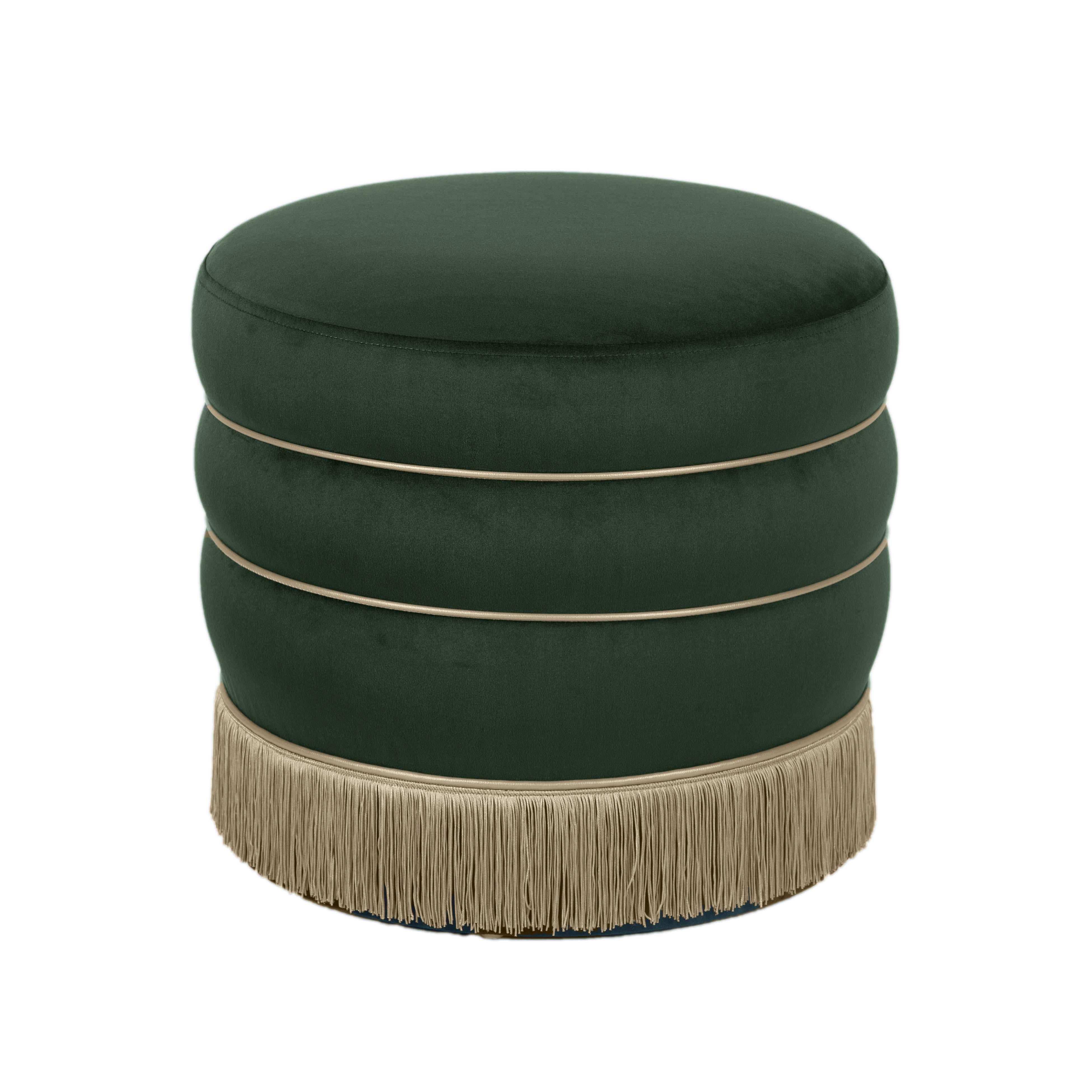 Lakka - Velvet Ottoman - Best Buy Furniture