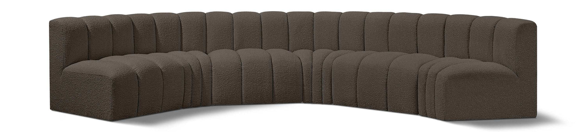 Arc - Boucle Fabric 6 Piece U-Shaped Modular Sofa - Best Buy Furniture