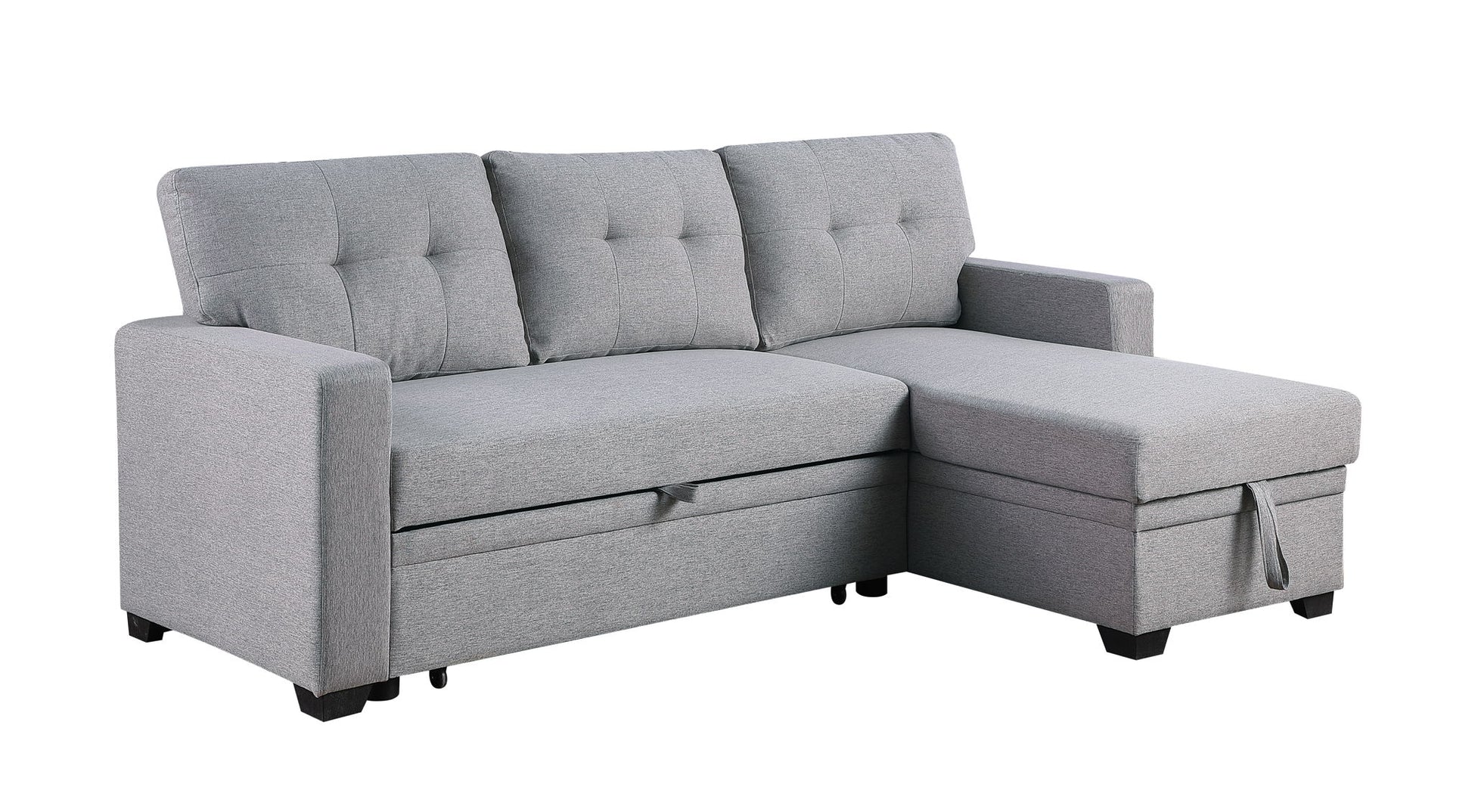 Upholstered Pull Out Sectional Sofa With Chaise - Best Buy Furniture