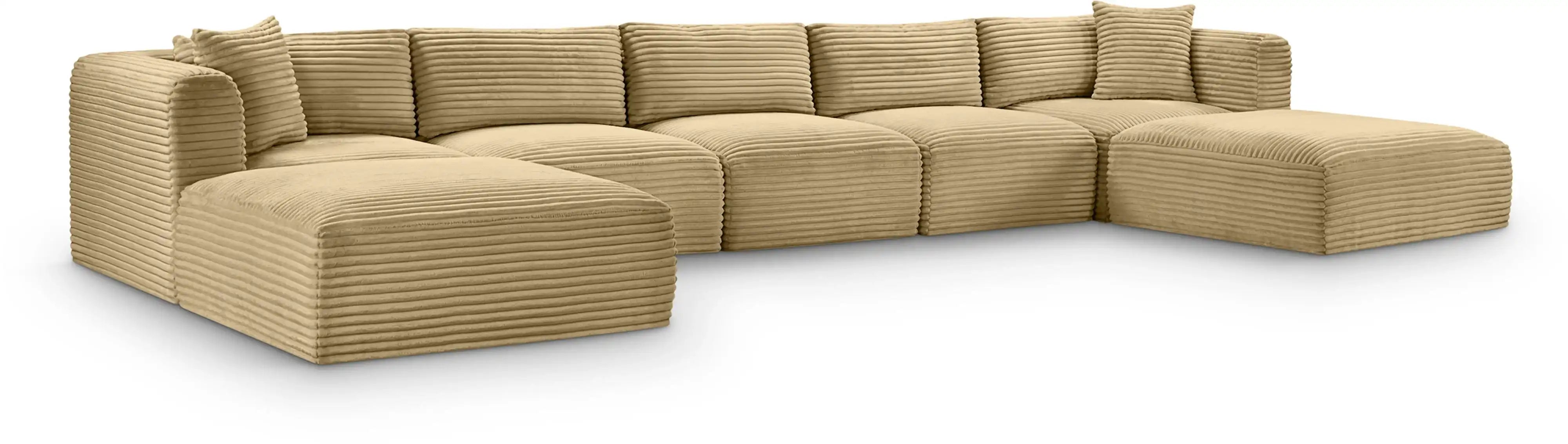 Shaggy - 7 Piece Modular Sectional With 2 Ottomans - Best Buy Furniture