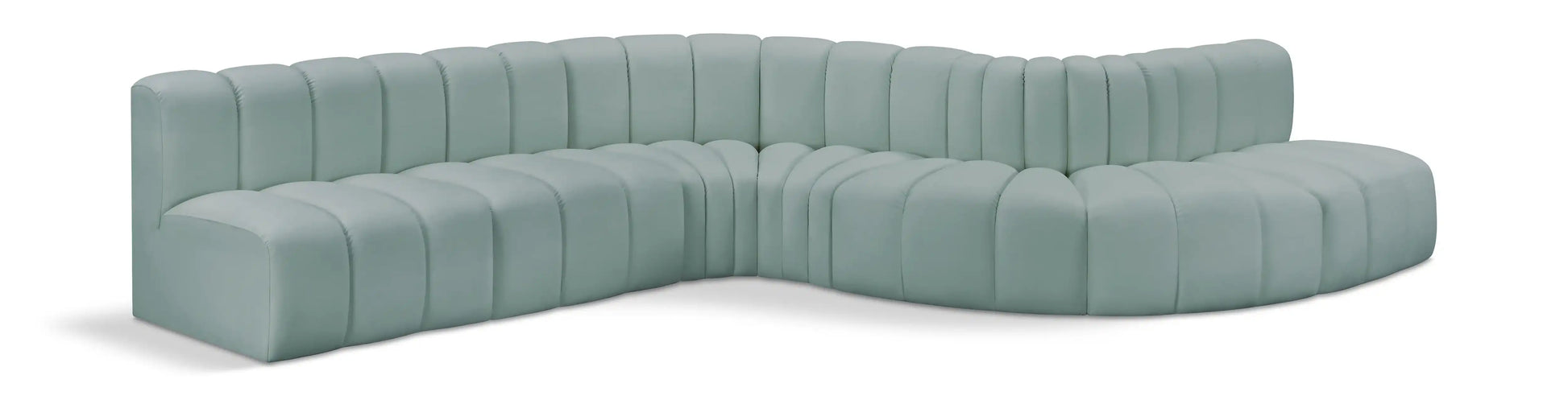 Arc - Faux Leather 7 Piece Modular Sofa - Best Buy Furniture