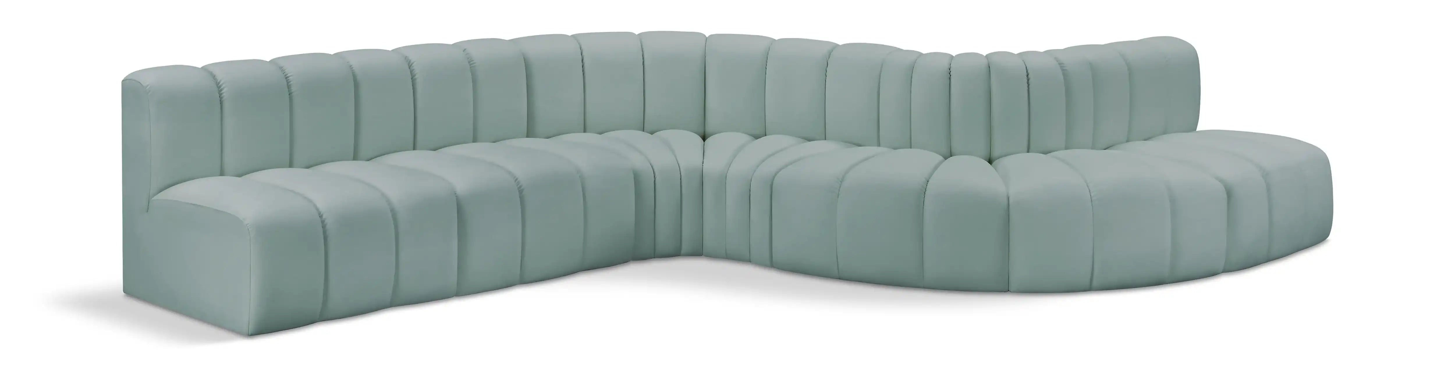Arc - Faux Leather 7 Piece Modular Sofa - Best Buy Furniture