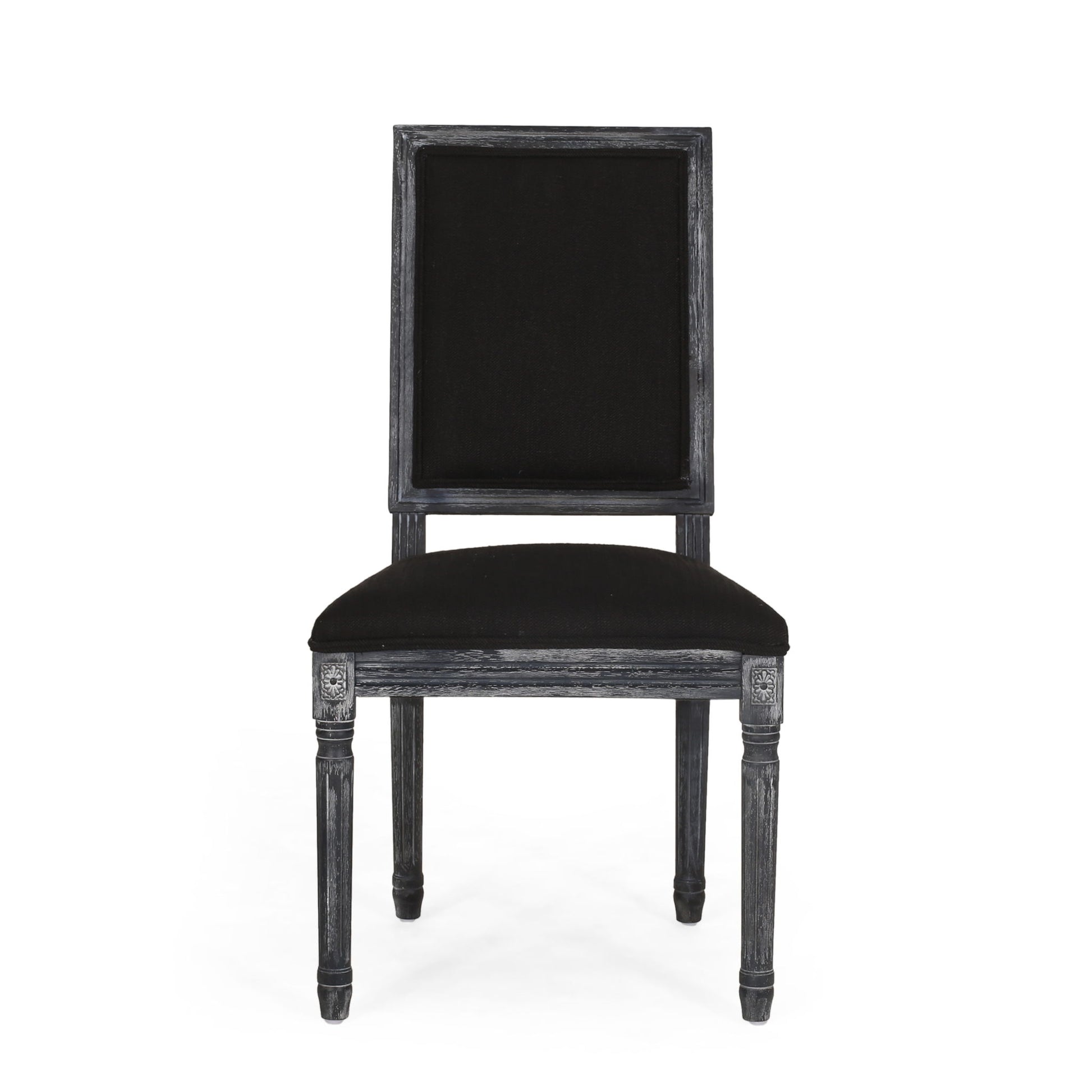 French Country Style Dining Chair With Upholstered Seating And Fluted Legs - Best Buy Furniture