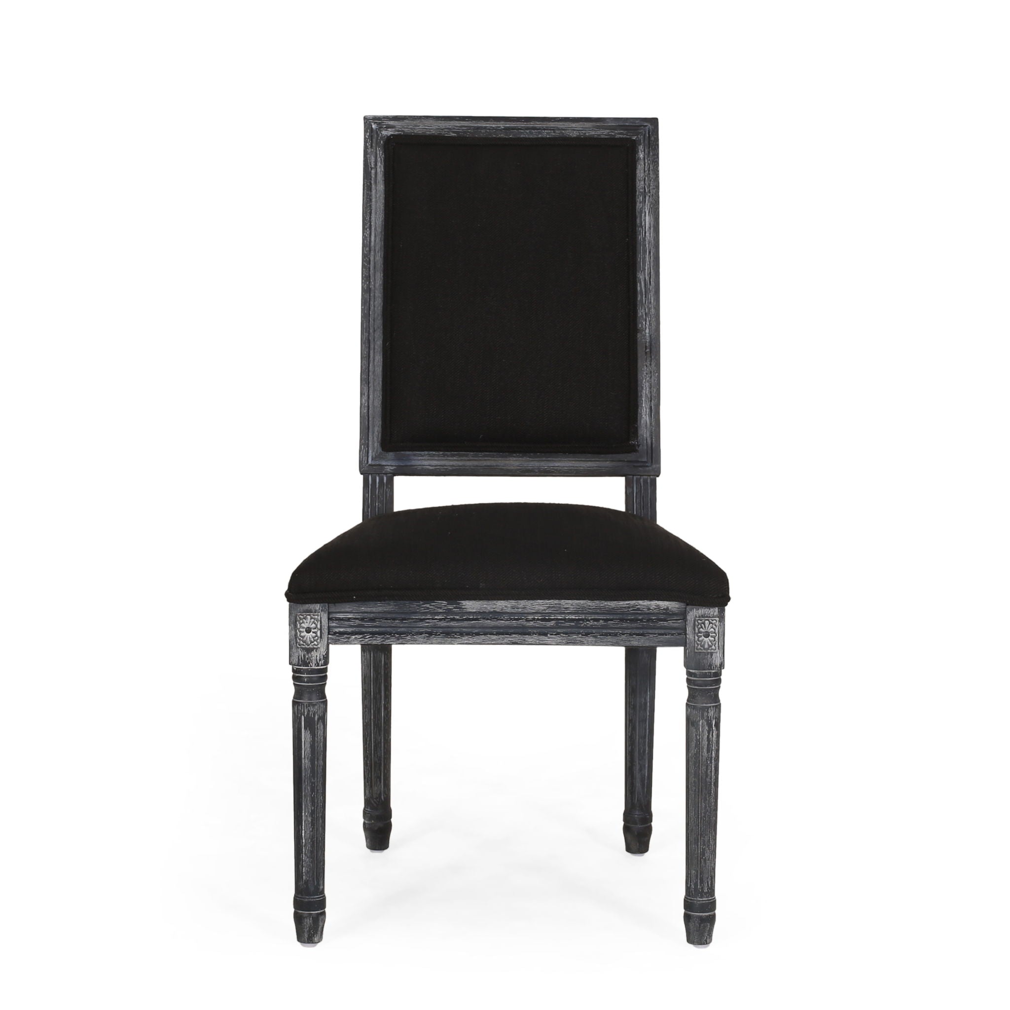 French Country Style Dining Chair With Upholstered Seating And Fluted Legs - Best Buy Furniture