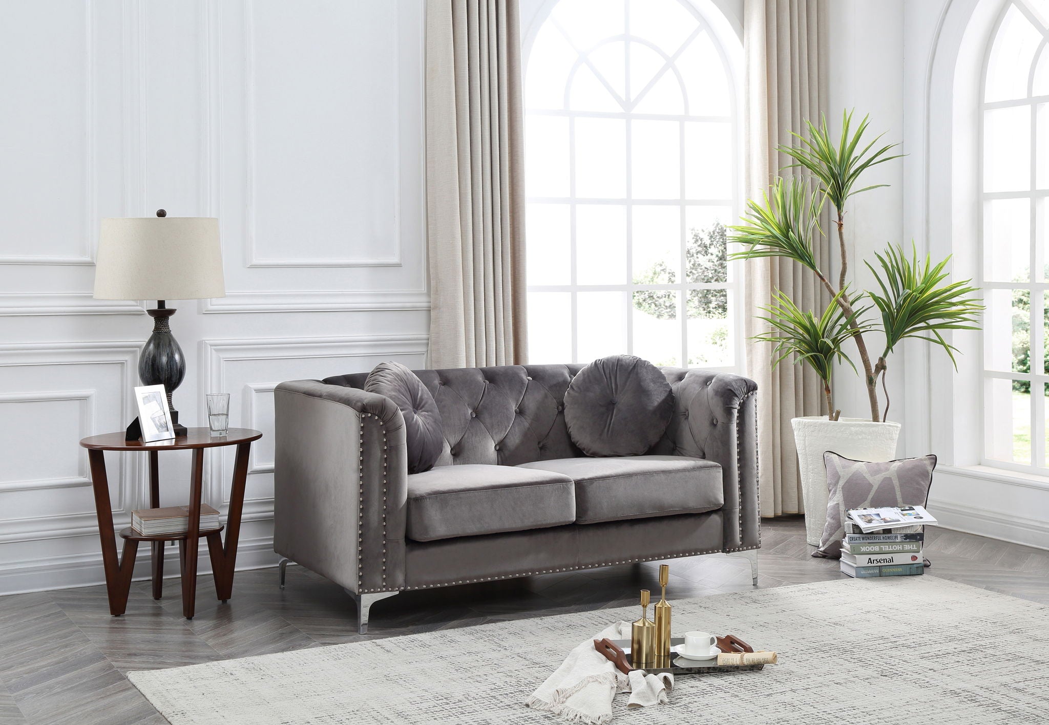 Stylish Sloped Arm Loveseat - Best Buy Furniture