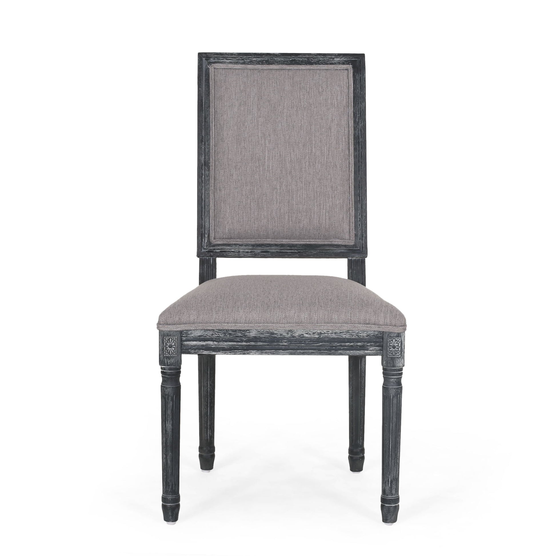 French Country Style Dining Chair With Upholstered Seating And Fluted Legs - Best Buy Furniture