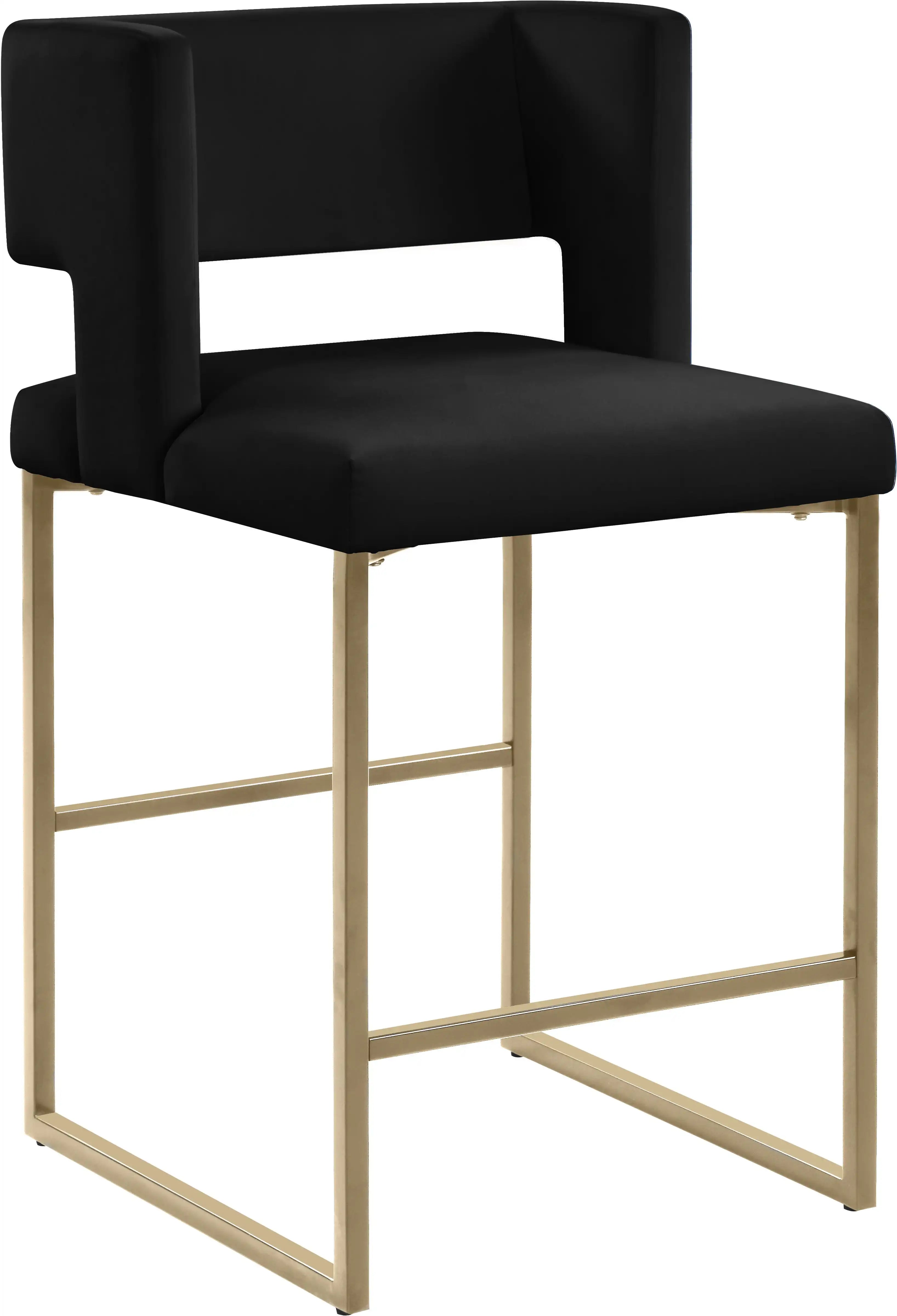 Caleb - Counter Stool with Gold Legs (Set of 2) - Best Buy Furniture