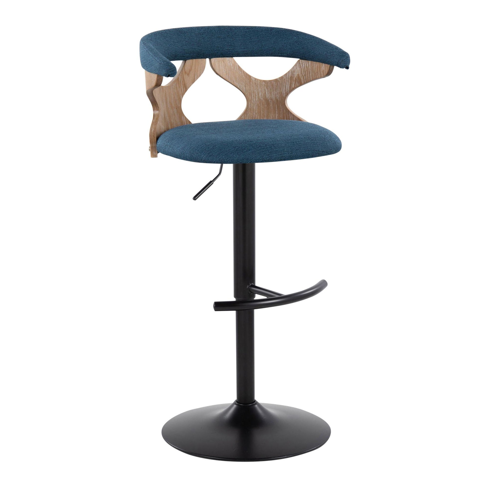 Gardenia - Contemporary Adjustable Barstool & Swivel With Rounded T Footrest (Set of 2) - Best Buy Furniture