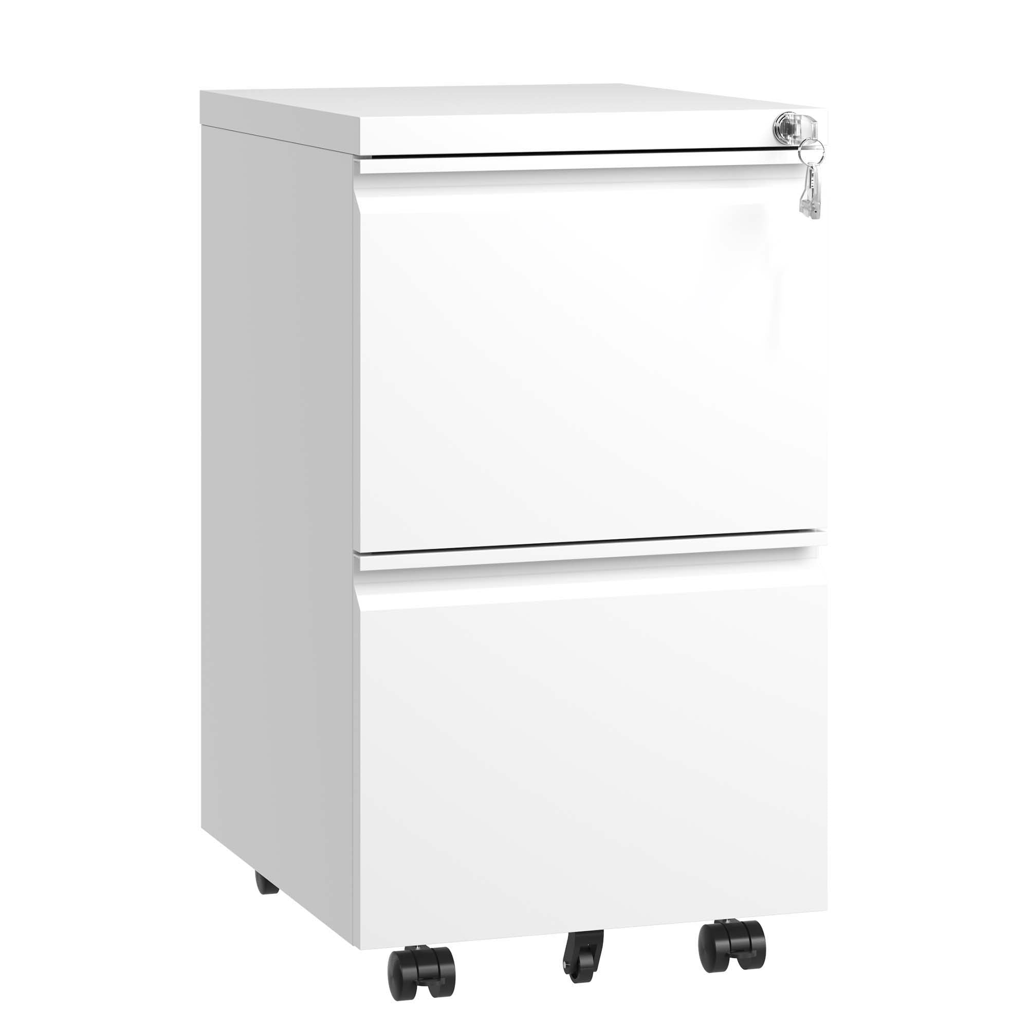 Metal Drawer Mobile File Cabinet With Lock For Home Office Organizer - Best Buy Furniture