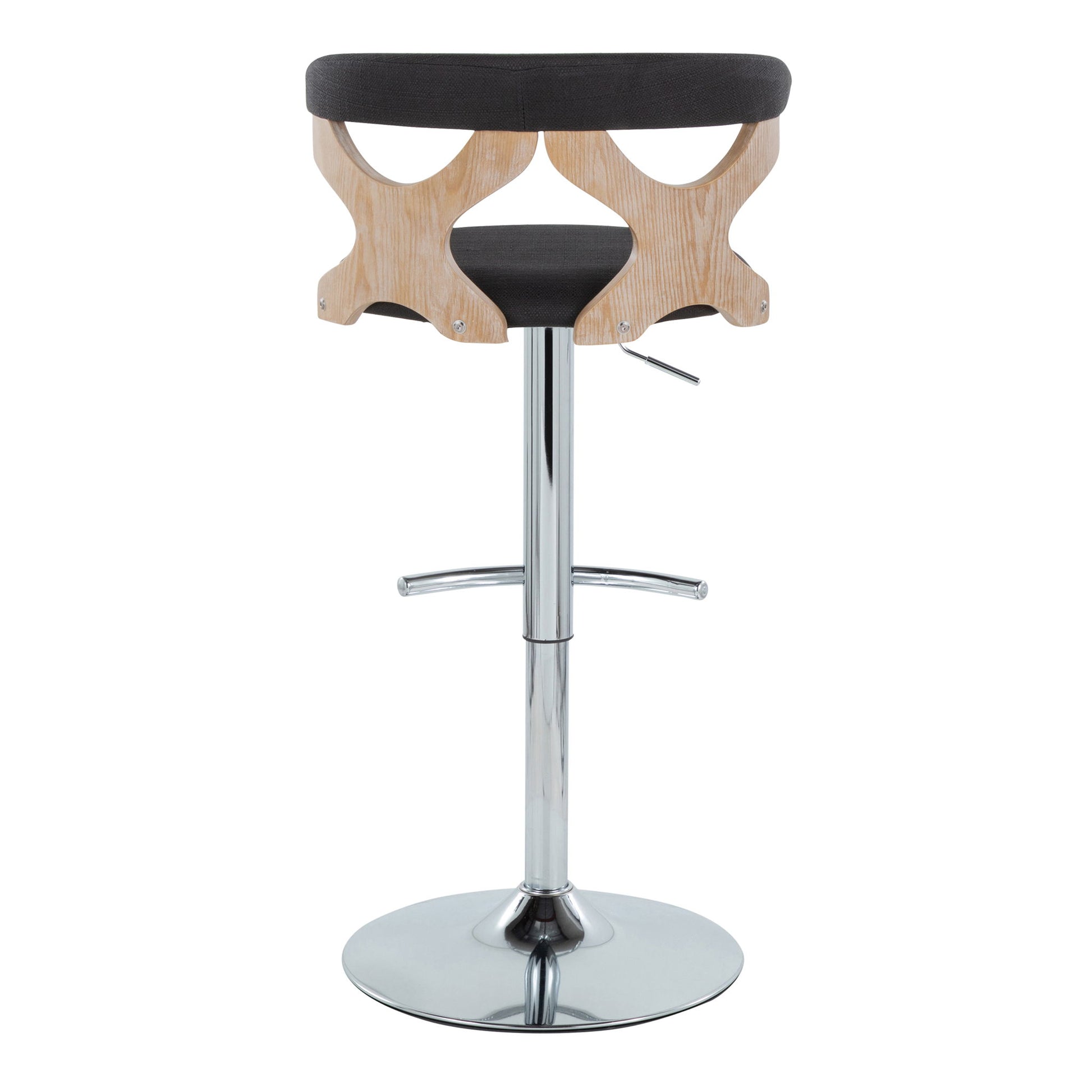 Gardenia - Contemporary Adjustable Barstool With Swivel / Rounded T Footrest (Set of 2) - Best Buy Furniture