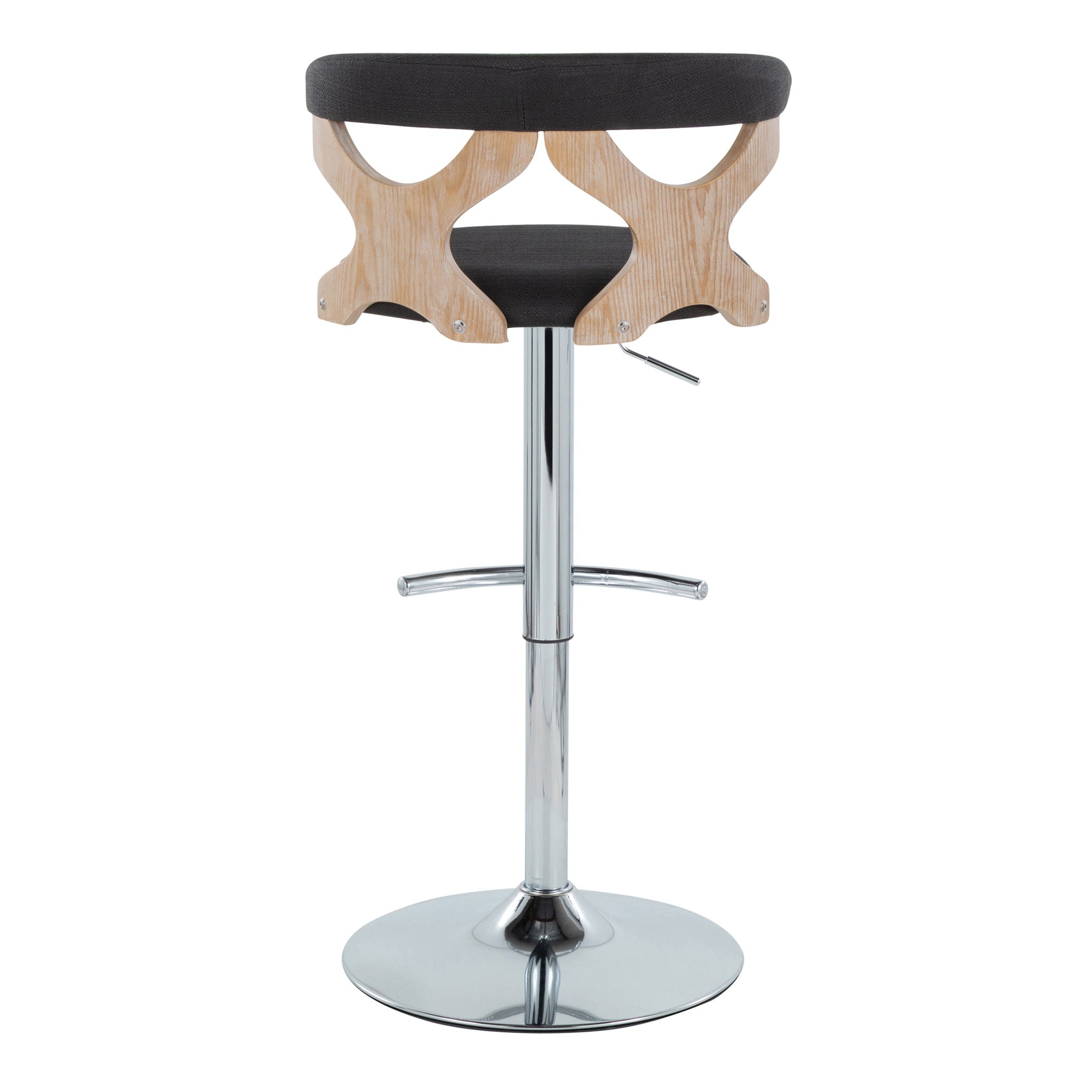 Gardenia - Contemporary Adjustable Barstool With Swivel / Rounded T Footrest (Set of 2) - Best Buy Furniture