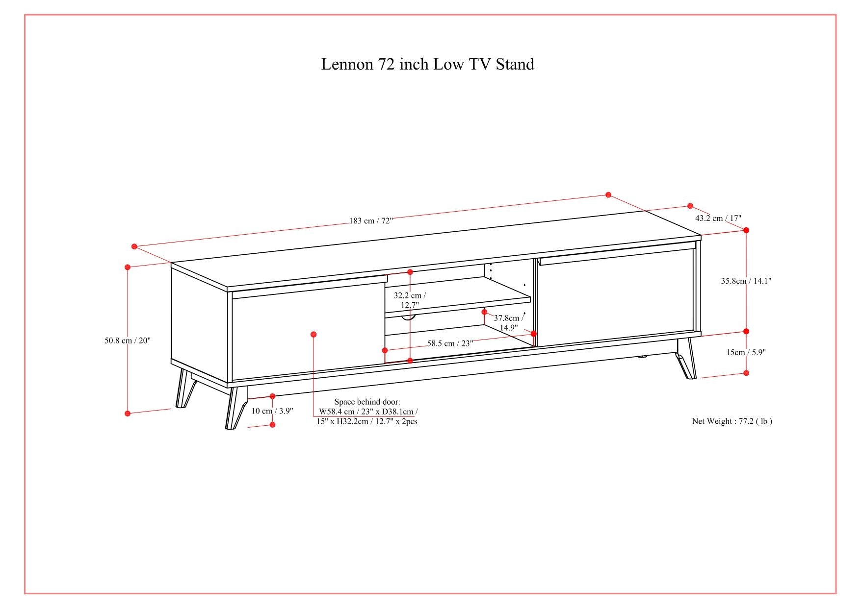 Lennon - Handcrafted Low TV Stand - Best Buy Furniture