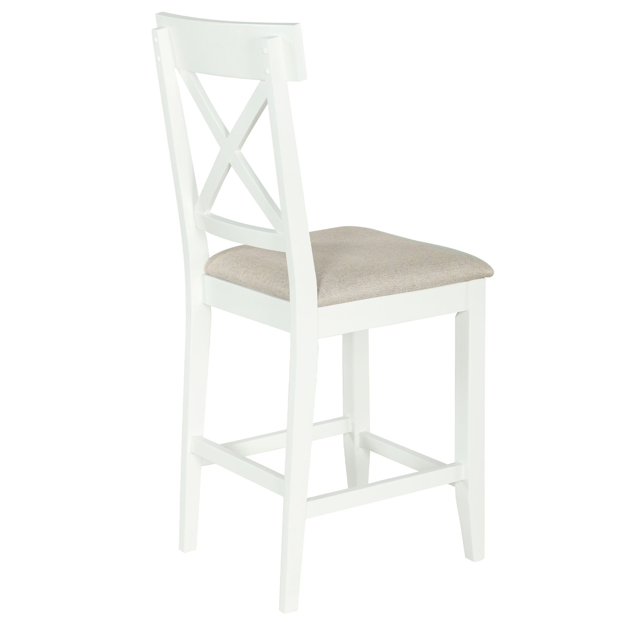 Solid Wood Farmhouse Counter Height Dining Table Set With 3 Tier Storage Shelves - Best Buy Furniture