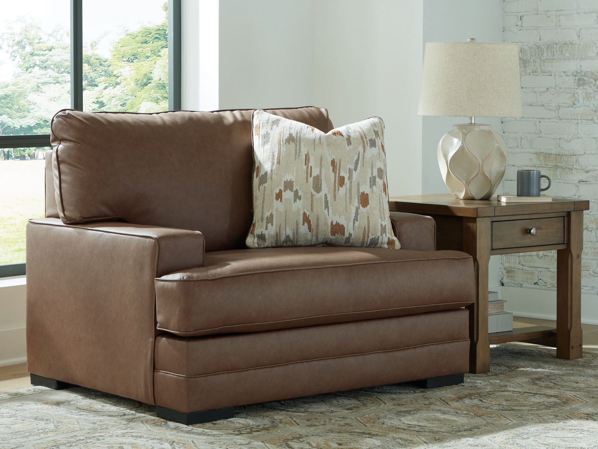 VillaCourt - Chair And A Half - Caramel - Best Buy Furniture