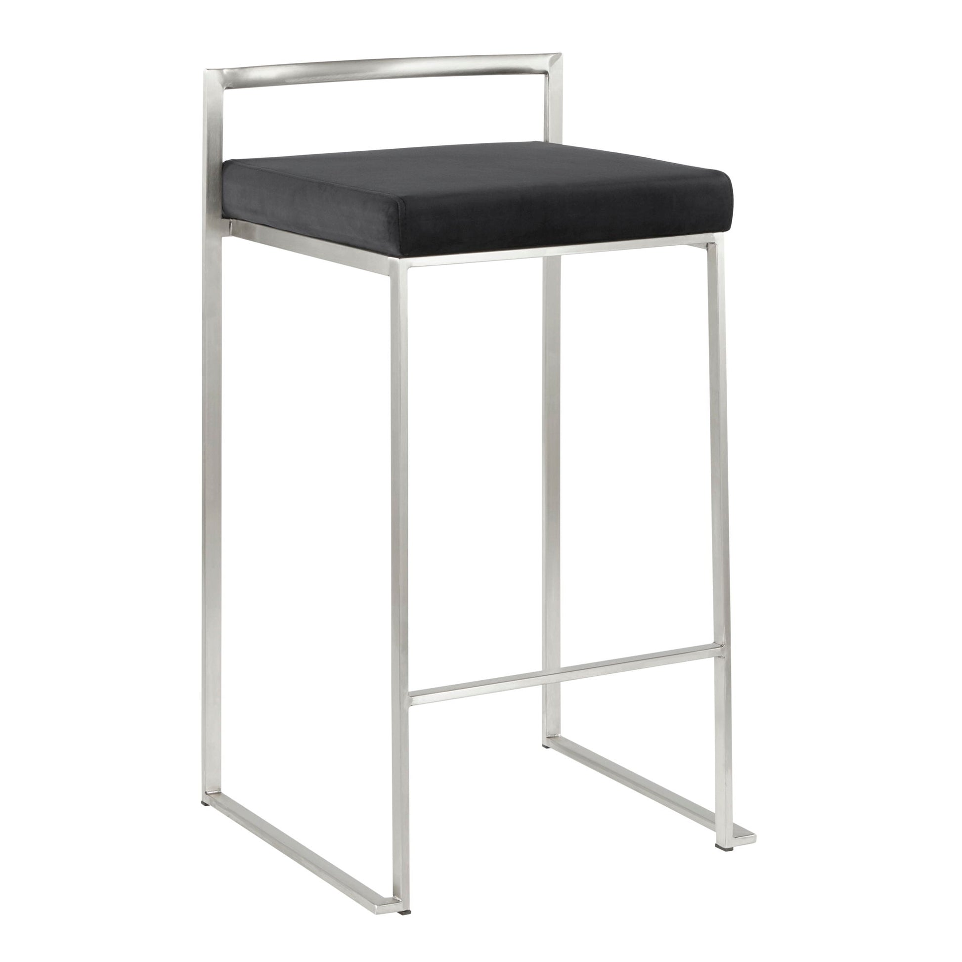 Fuji - Contemporary Elegant Stackable Counter Stool Set - Best Buy Furniture