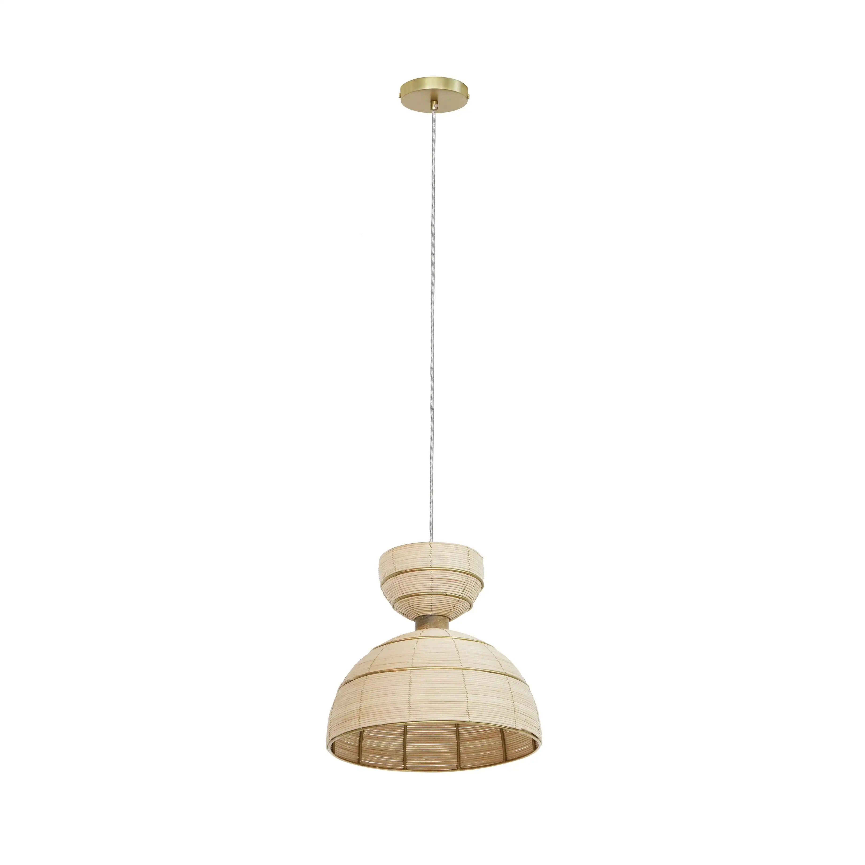Lydia - Rattan Pendant Lamp - Natural - Best Buy Furniture