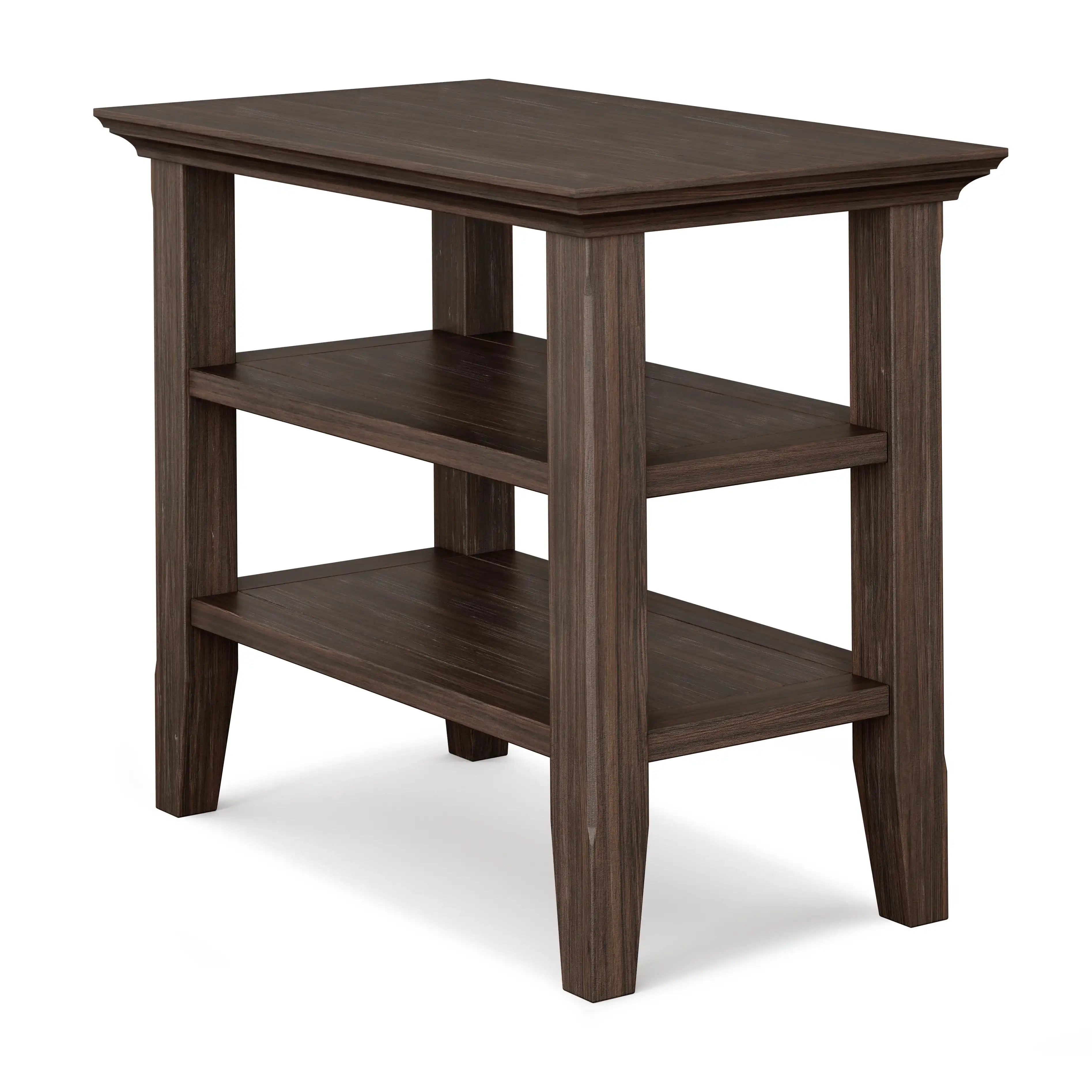 Acadian - Narrow Side Table - Farmhouse Brown - Best Buy Furniture