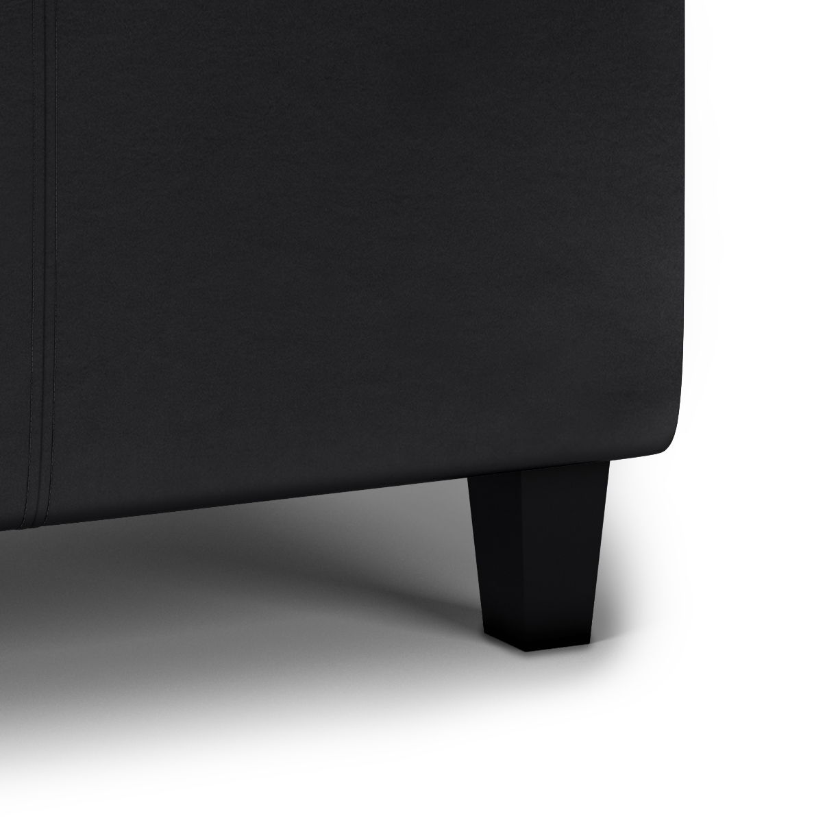 Avalon - Tray Storage Ottoman With Lift Up Lids - Midnight Black - Best Buy Furniture