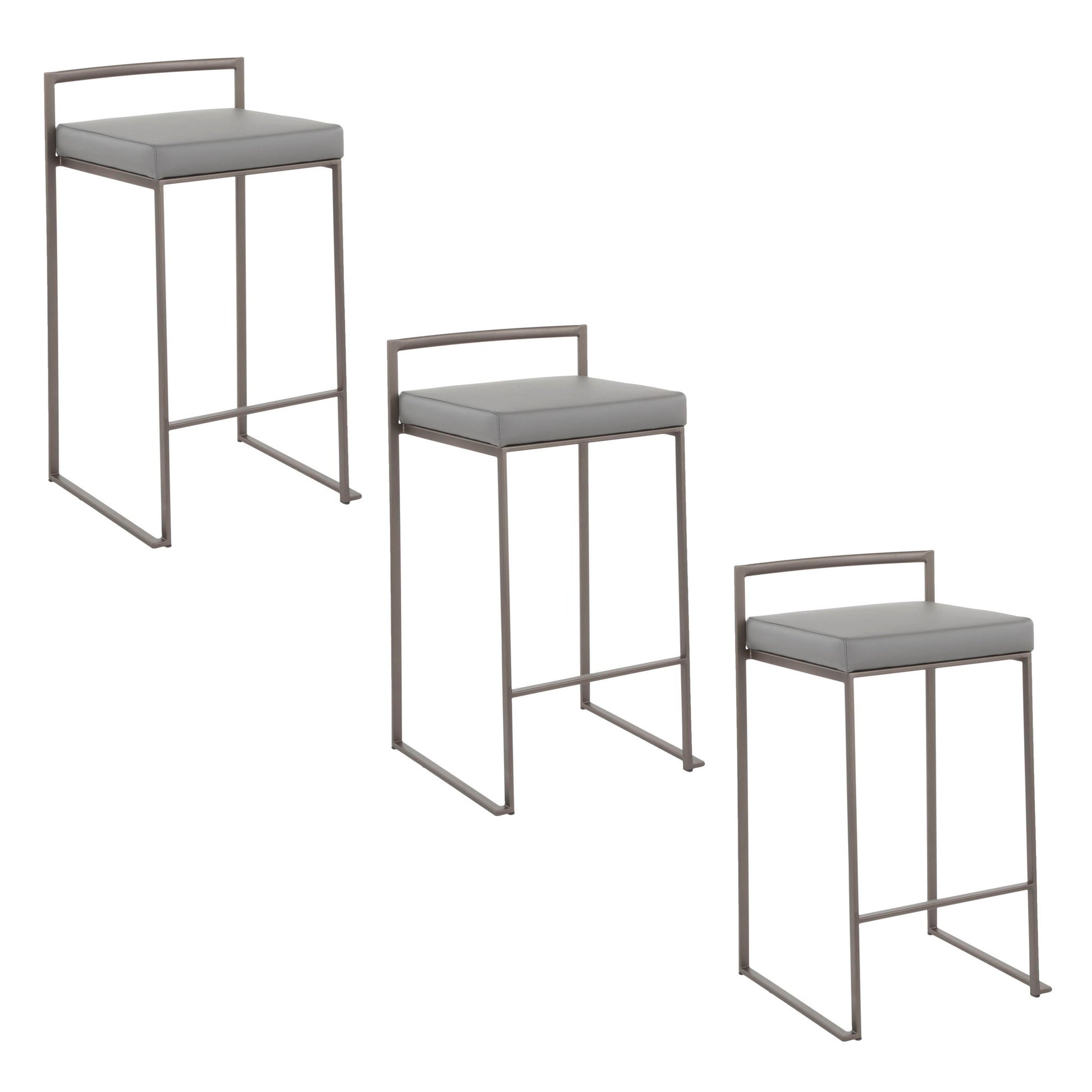 Fuji - Industrial Stackable Counter Stool Elegant Design - Best Buy Furniture
