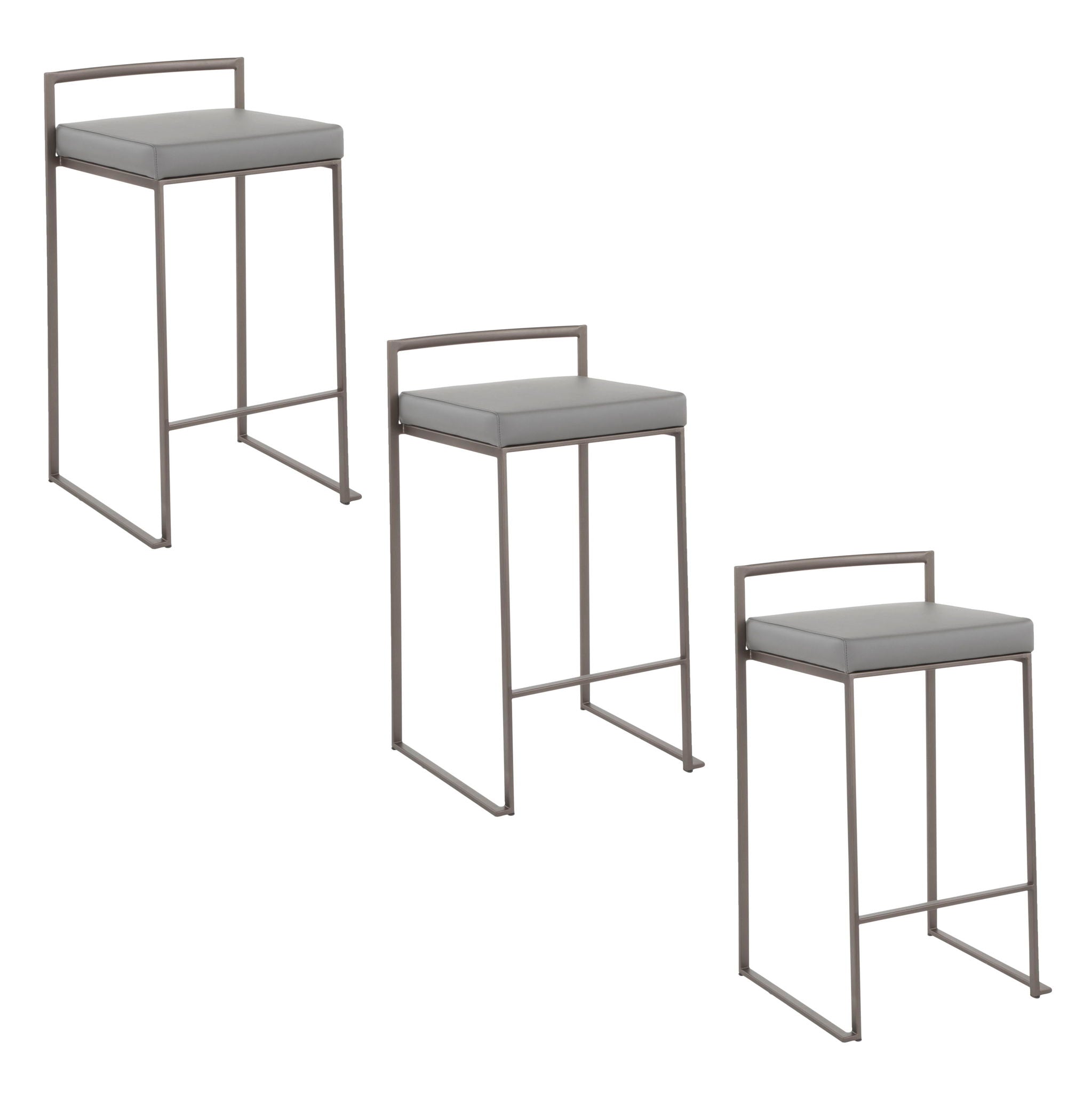 Fuji - Industrial Stackable Counter Stool Elegant Design - Best Buy Furniture