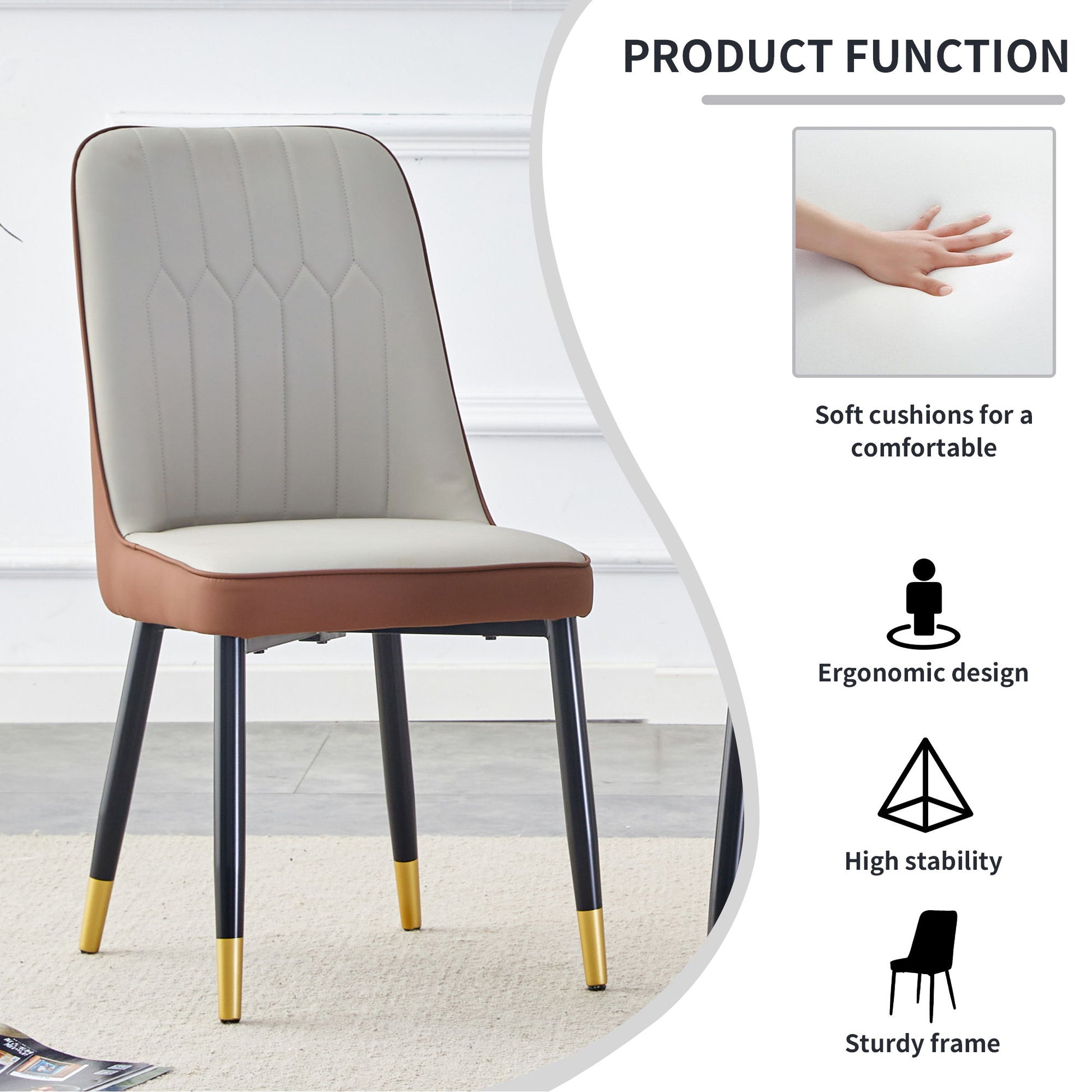 Modern Dining Chair With Metal Leg - Best Buy Furniture
