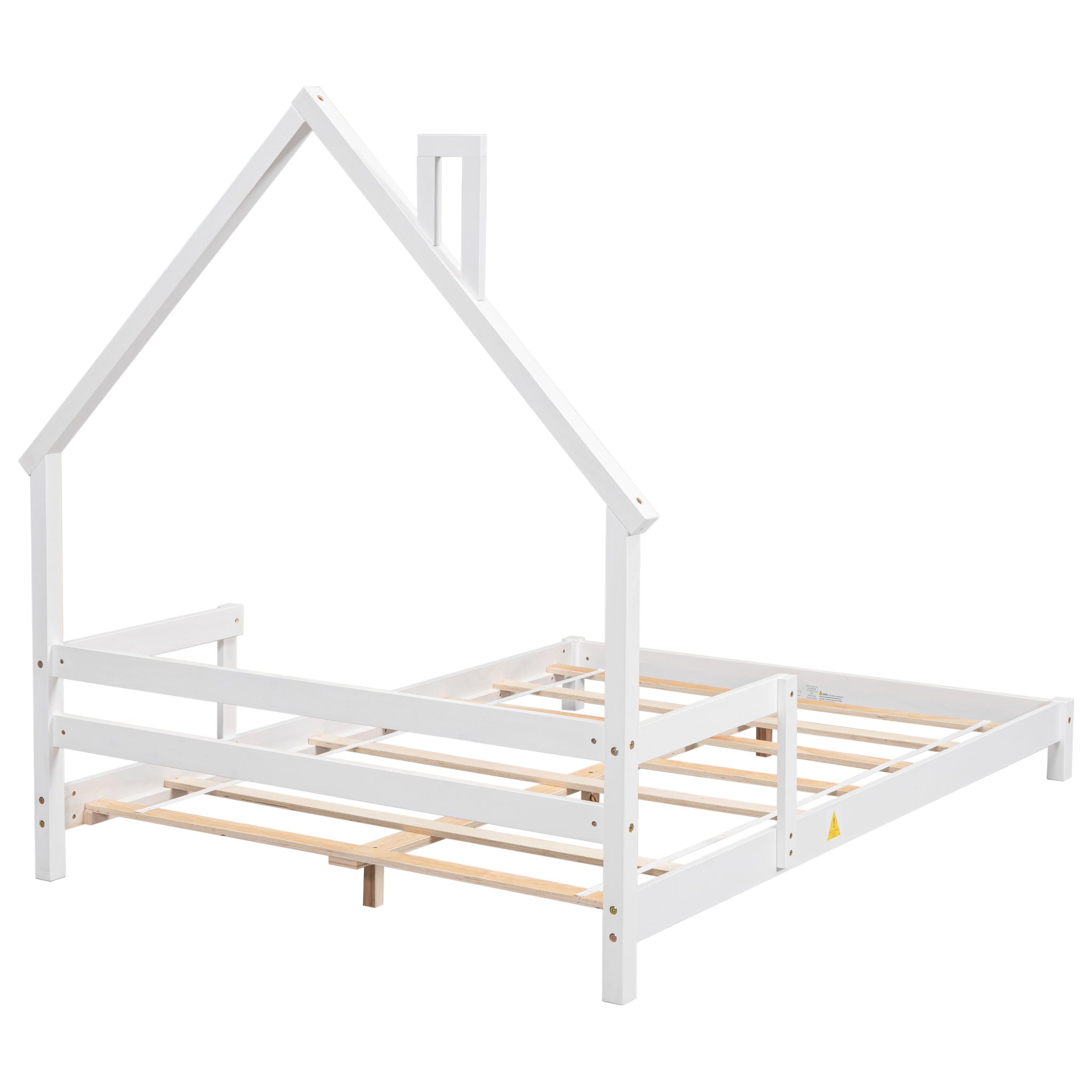 House-Shaped Headboard Bed With Handrails, Slats - Best Buy Furniture