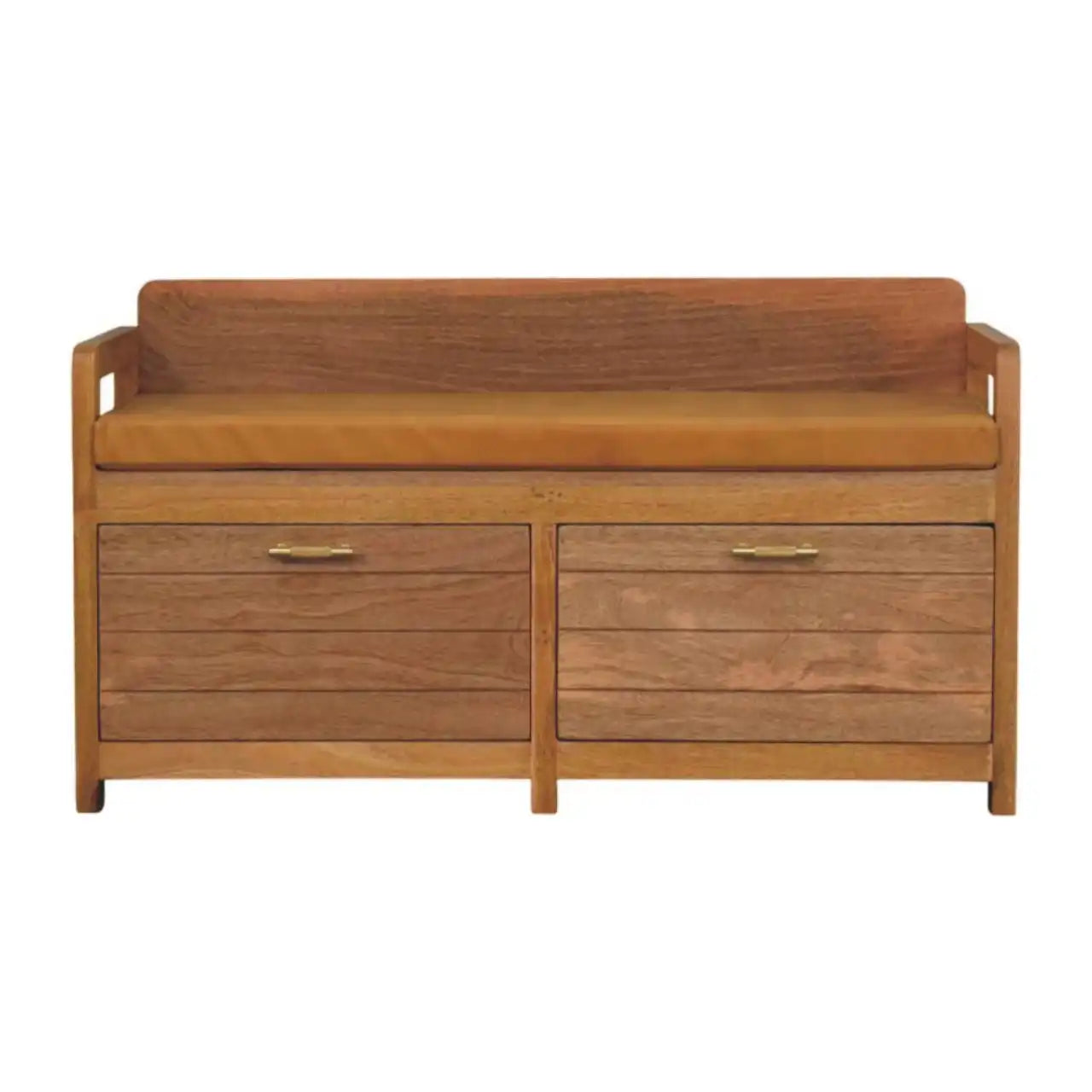 Oxford - 2 Drawer Storage Bench - Beige - Best Buy Furniture