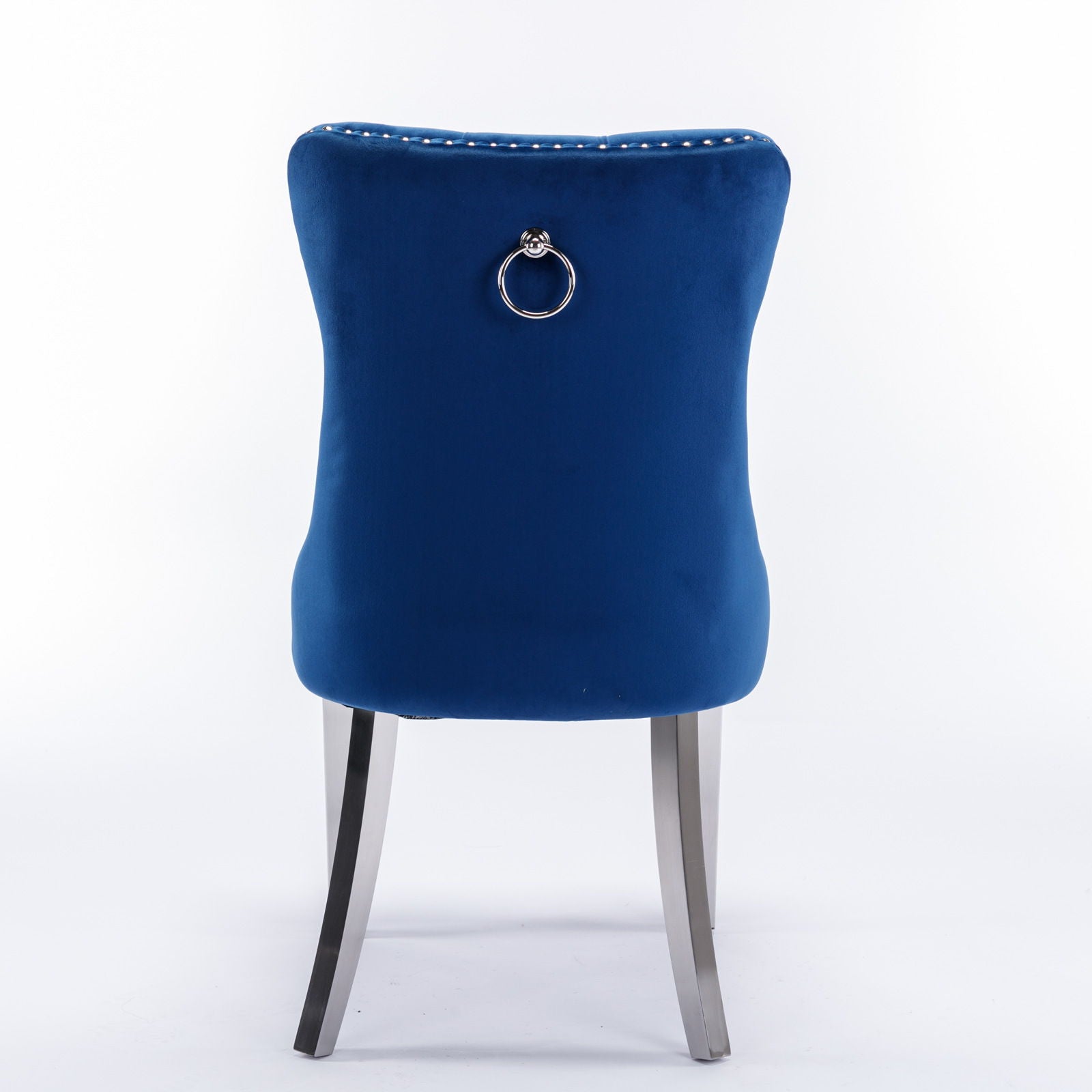 Nikki - Modern, High-End Tufted Solid Wood Contemporary Velvet Upholstered Dining Chair With Chrome Stainless Steel Plating Legs, Nailhead Trim (Set of 2) - Best Buy Furniture