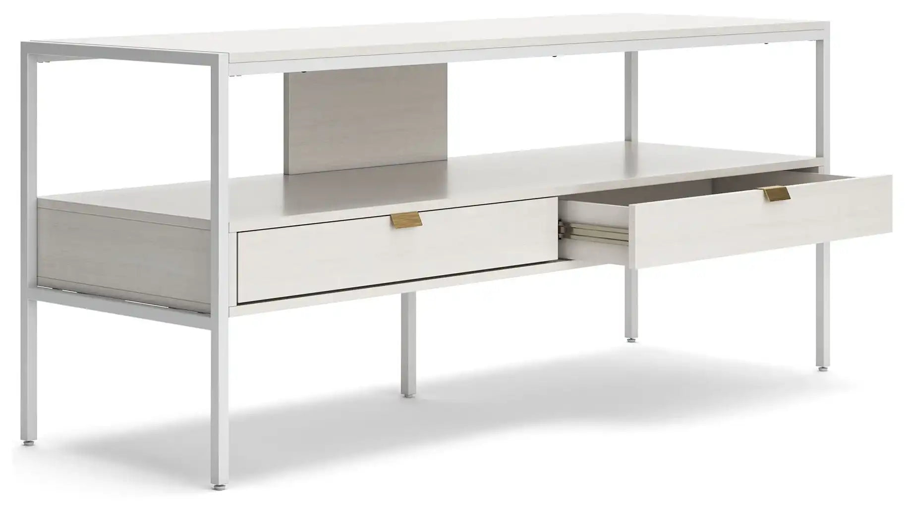 Deznee - Large TV Stand - White - Best Buy Furniture