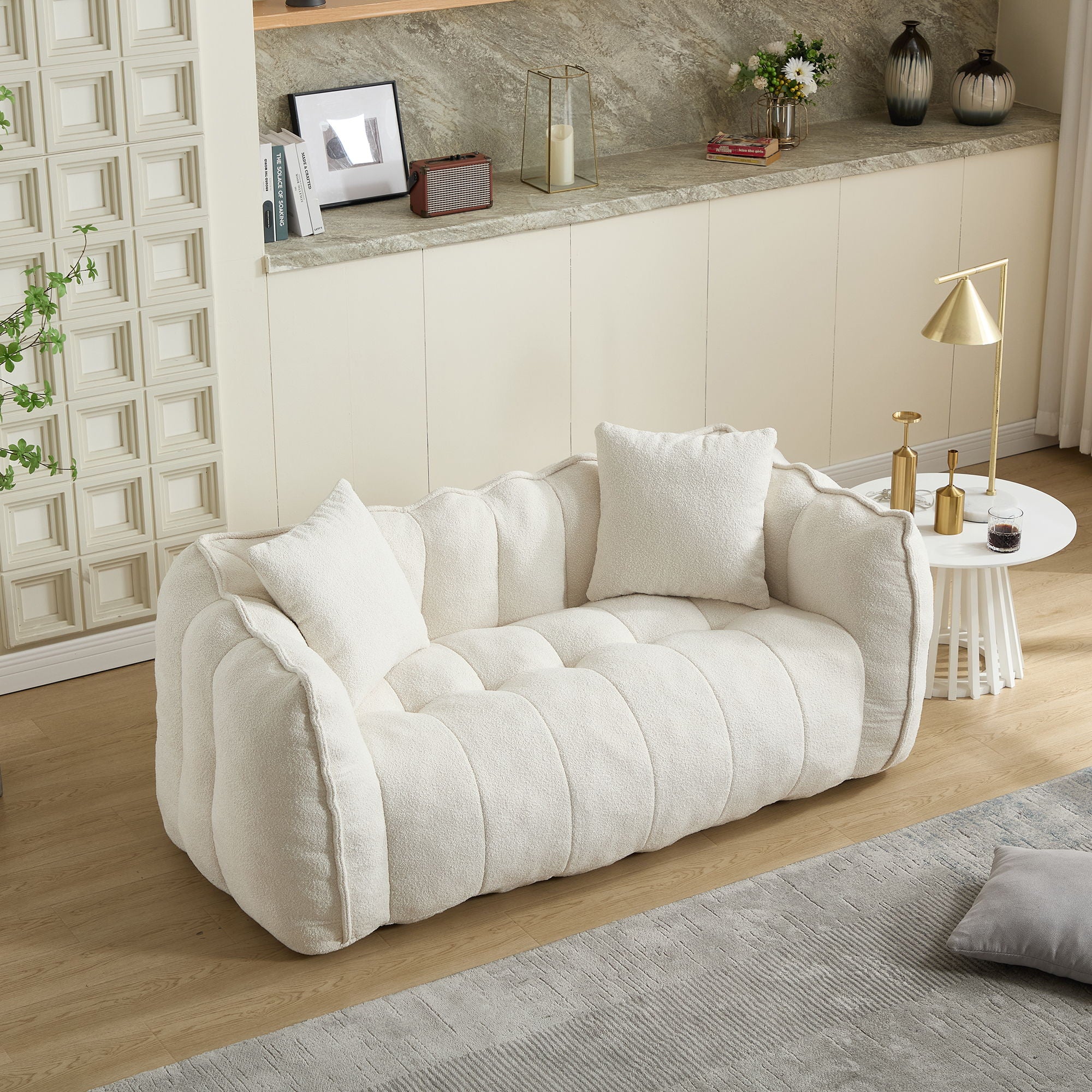Cozy Beanbag Chair With High Resilience Foam Core For 2 - Best Buy Furniture