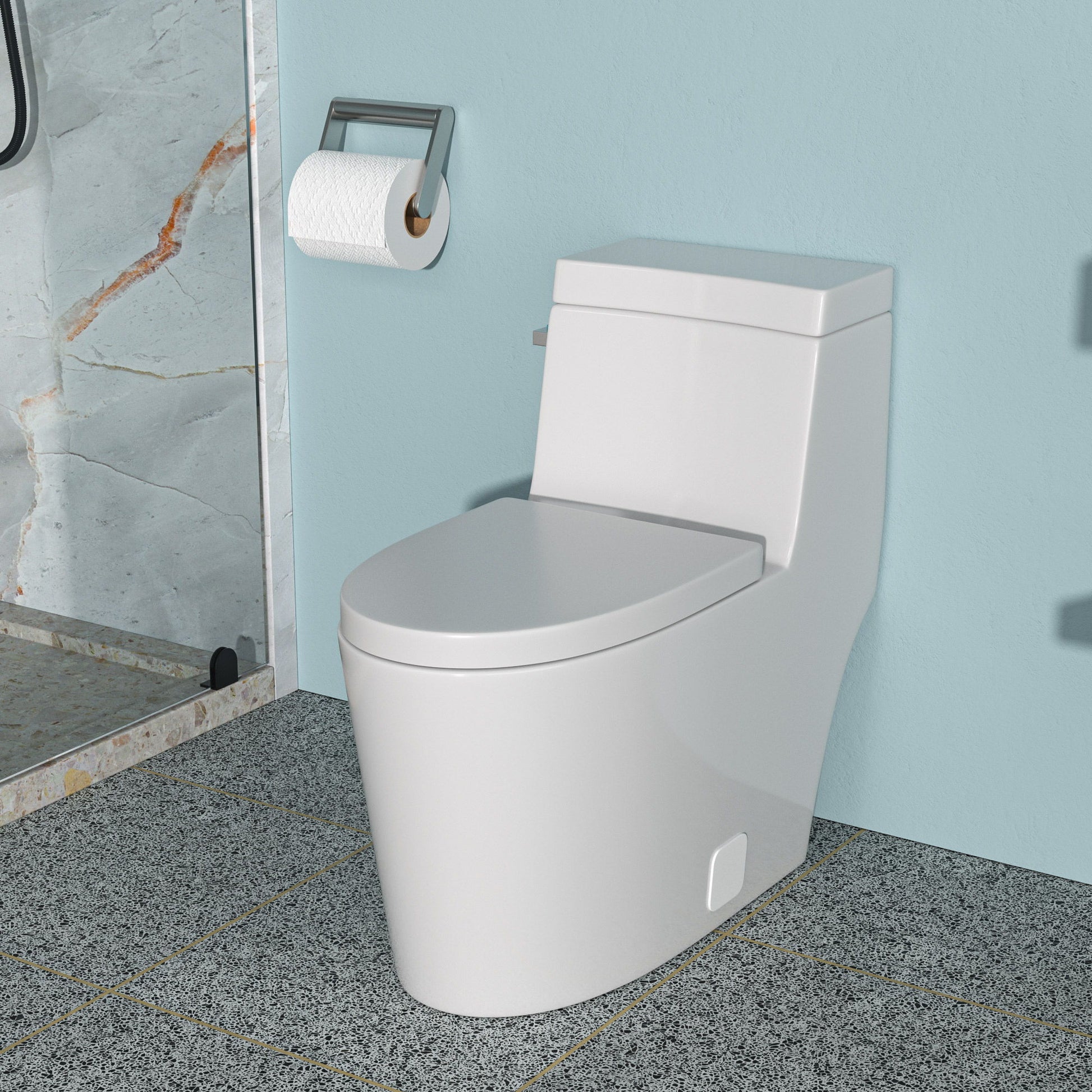 1 Piece Toilet And Soft Closing Seat - White - Best Buy Furniture