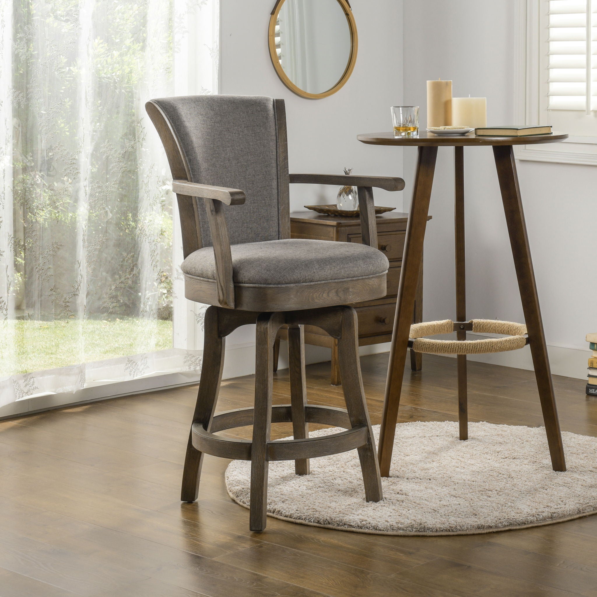 Williams - Swivel Counter Height Bar Stool - Best Buy Furniture
