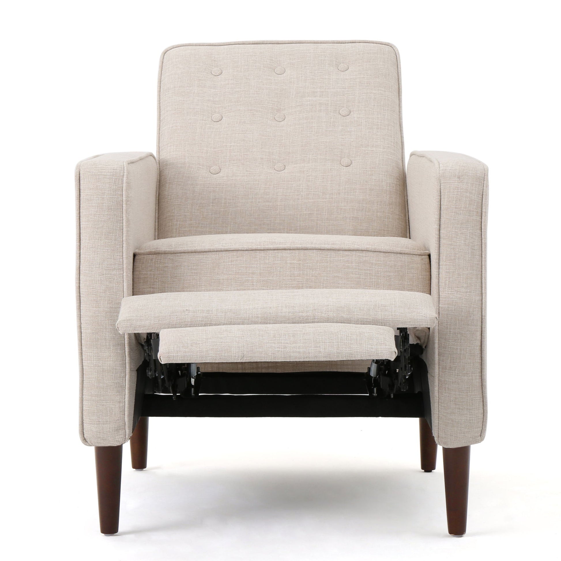 Mid-Century Modern Recliner With Button Tufted Waffle Stitch - Best Buy Furniture