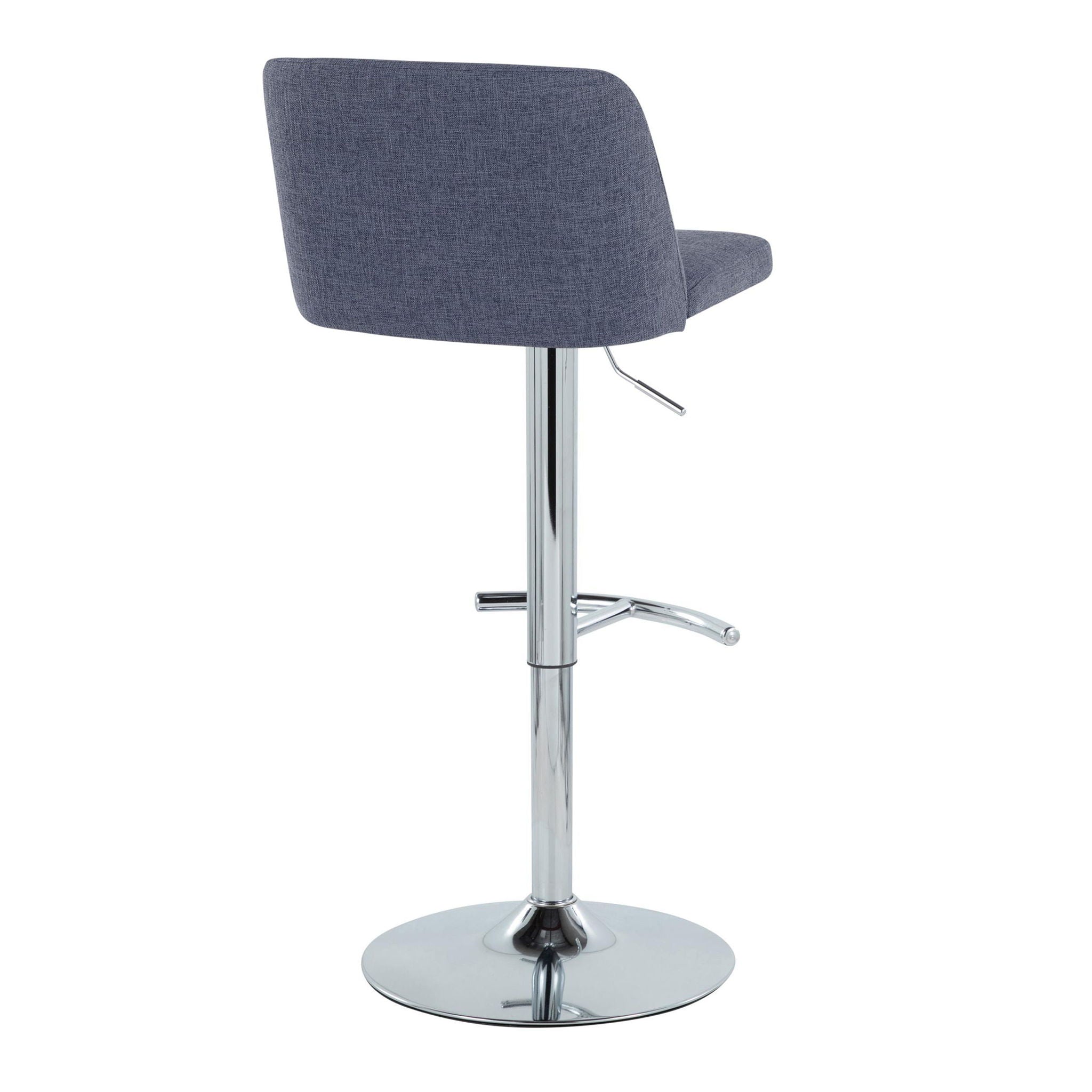 Toriano - Contemporary Adjustable Barstool With Swivel & Rounded T Footrest (Set of 2) - Best Buy Furniture