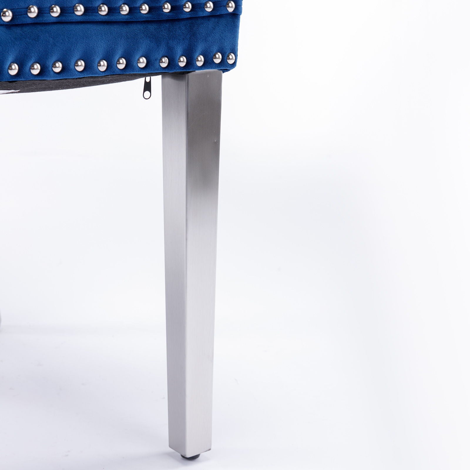 Nikki - Modern, High-End Tufted Solid Wood Contemporary Velvet Upholstered Dining Chair With Chrome Stainless Steel Plating Legs, Nailhead Trim (Set of 2) - Best Buy Furniture