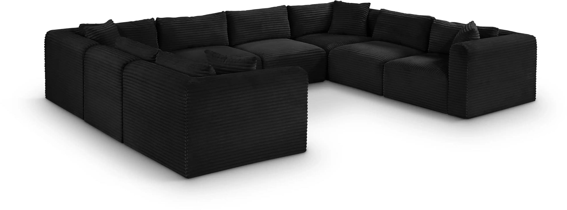 Shaggy - 8 Piece Modular U-Shaped Sectional - Best Buy Furniture