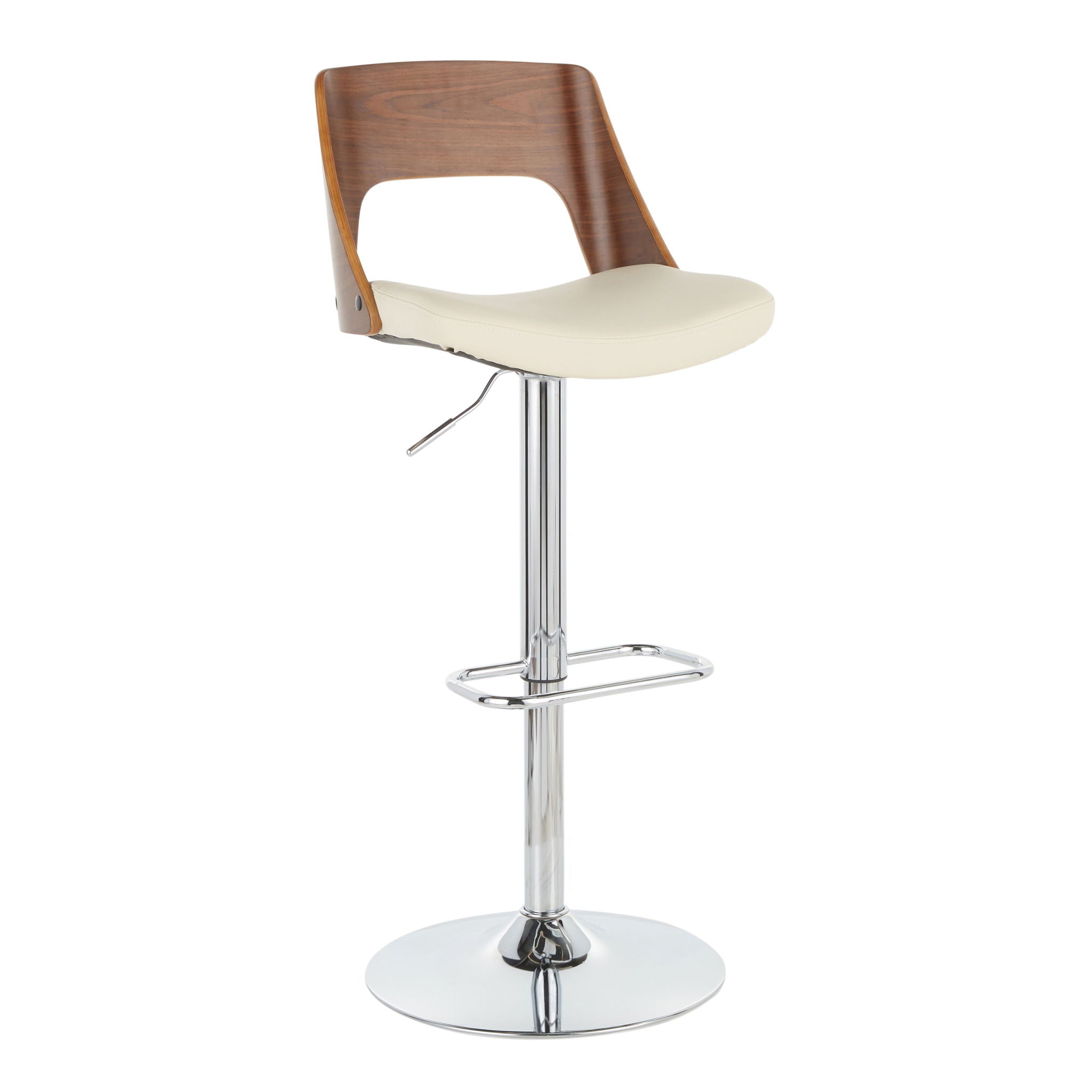 Valencia - Mid Century Modern Adjustable Barstool & Swivel - Best Buy Furniture